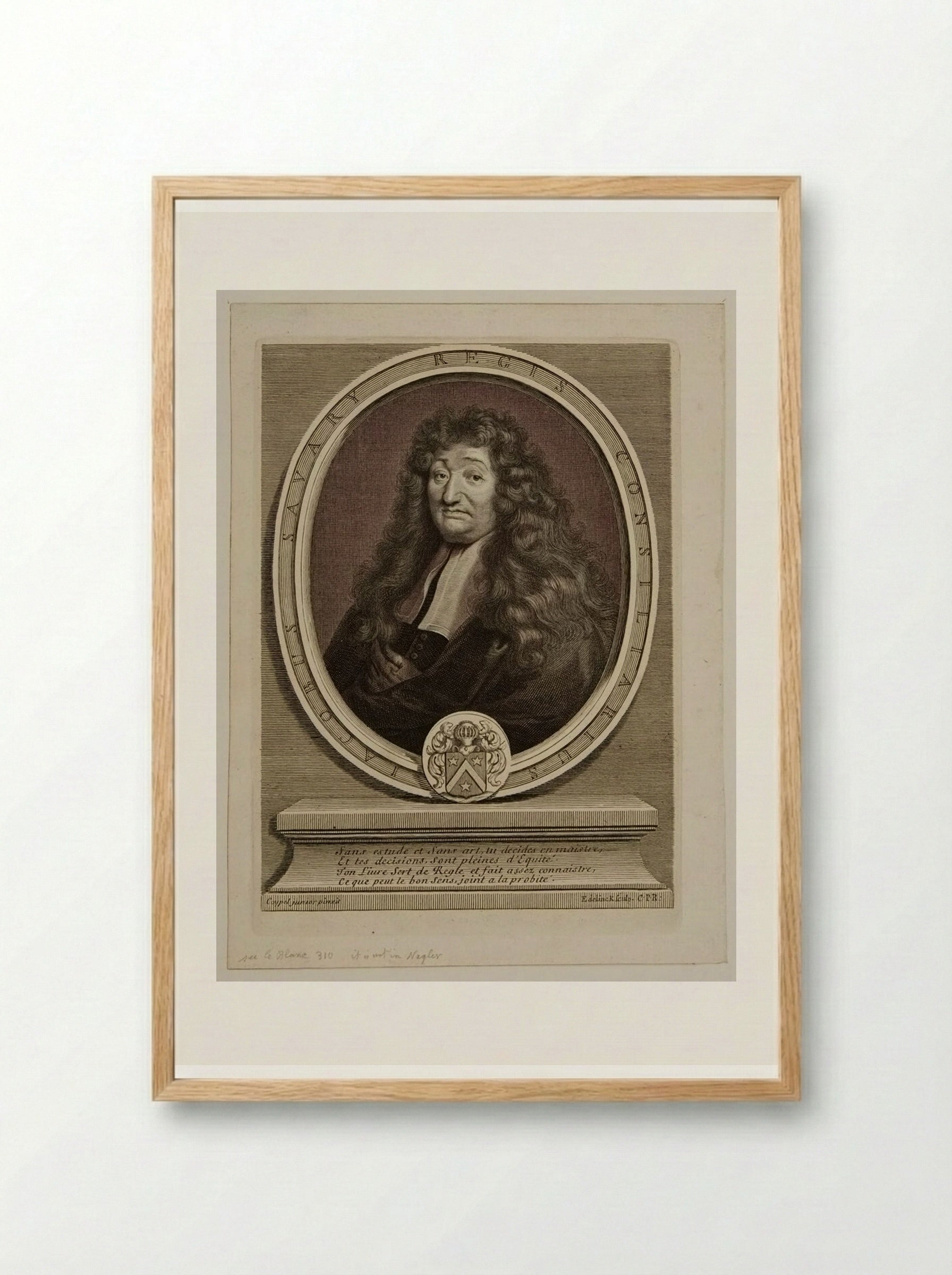 Jacques Savary - Gérard Edelinck - Framed Print Wood