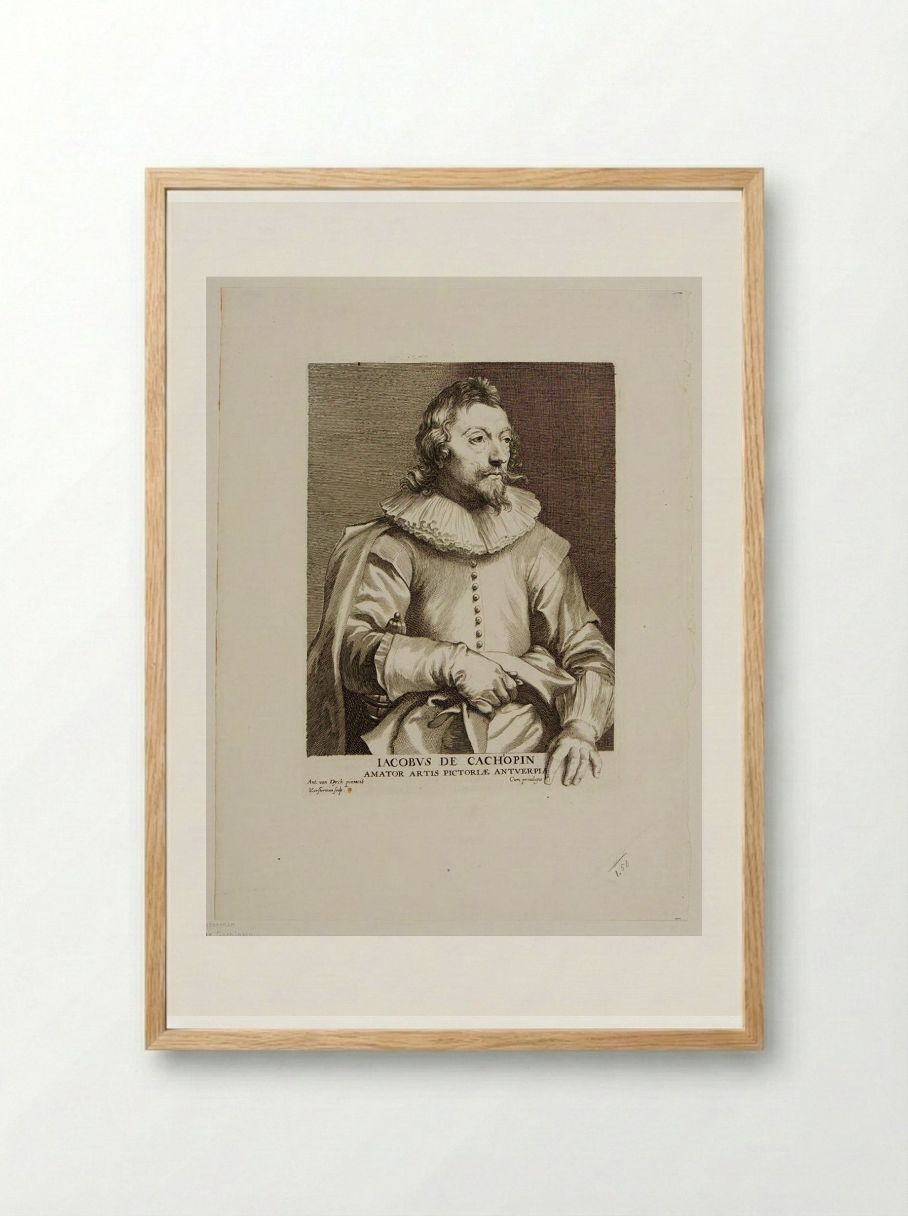Jacques de Cachiopin - Lucas Vorsterman I - Framed Print Wood