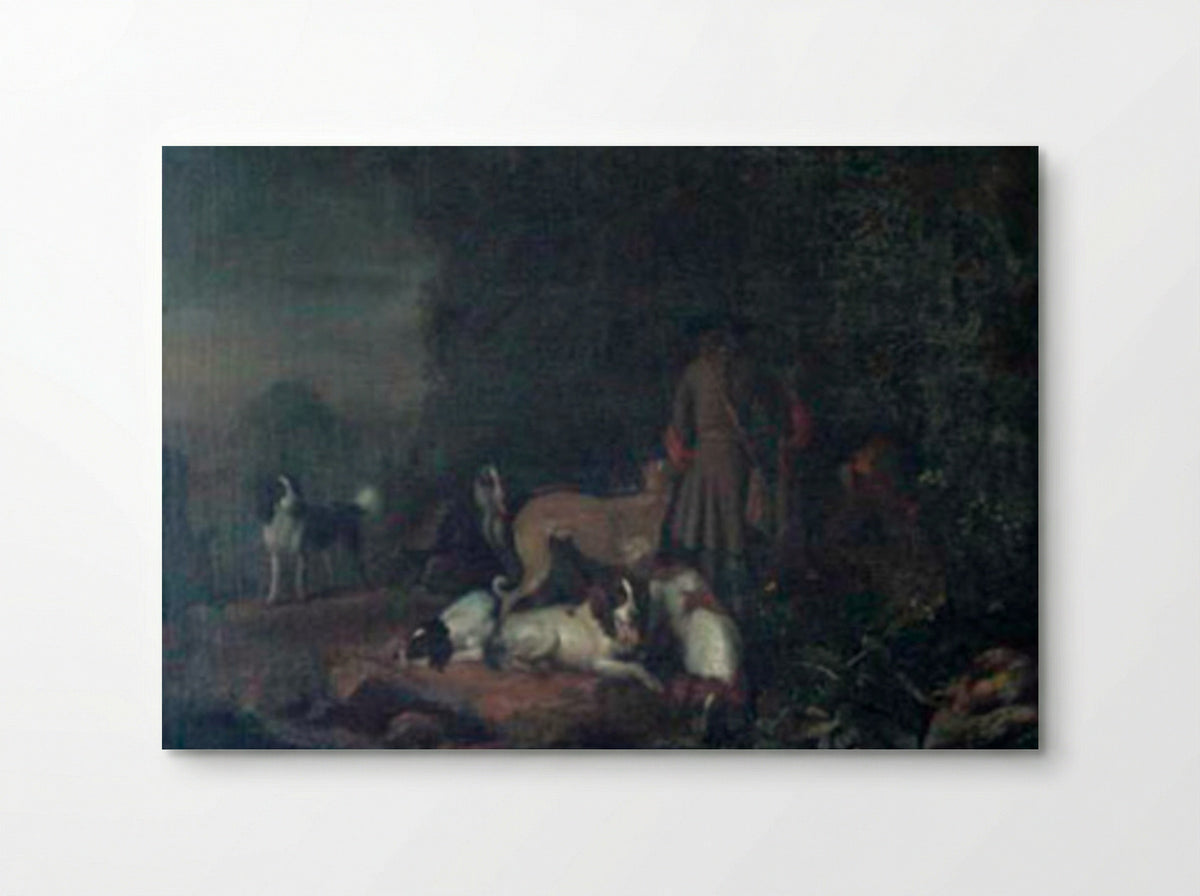 Jager met honden aan bosrand - Adriaen Cornelisz Beeldemaker - Poster