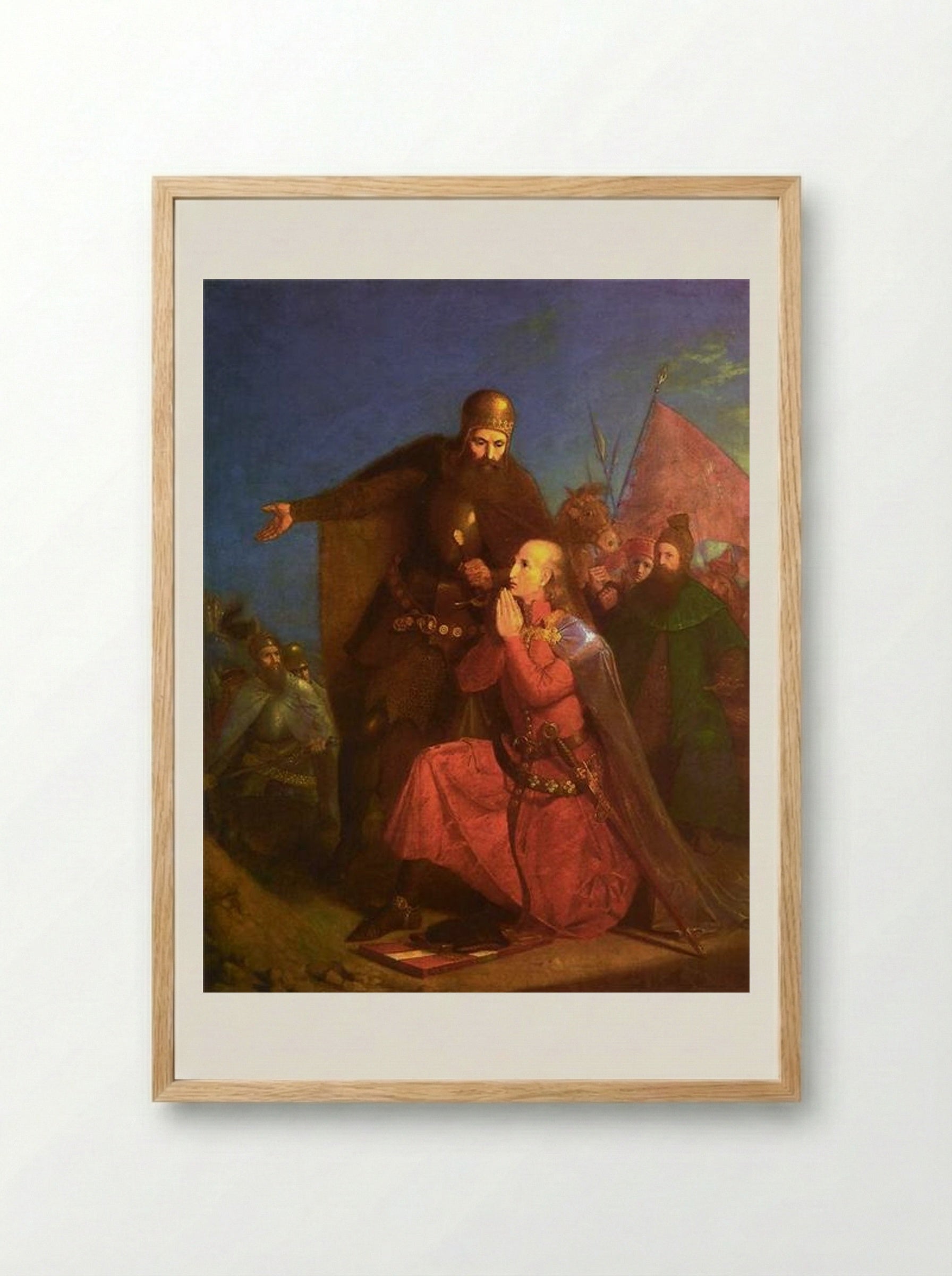 Jagiello with Witold - Jan Matejko - Framed Print Wood