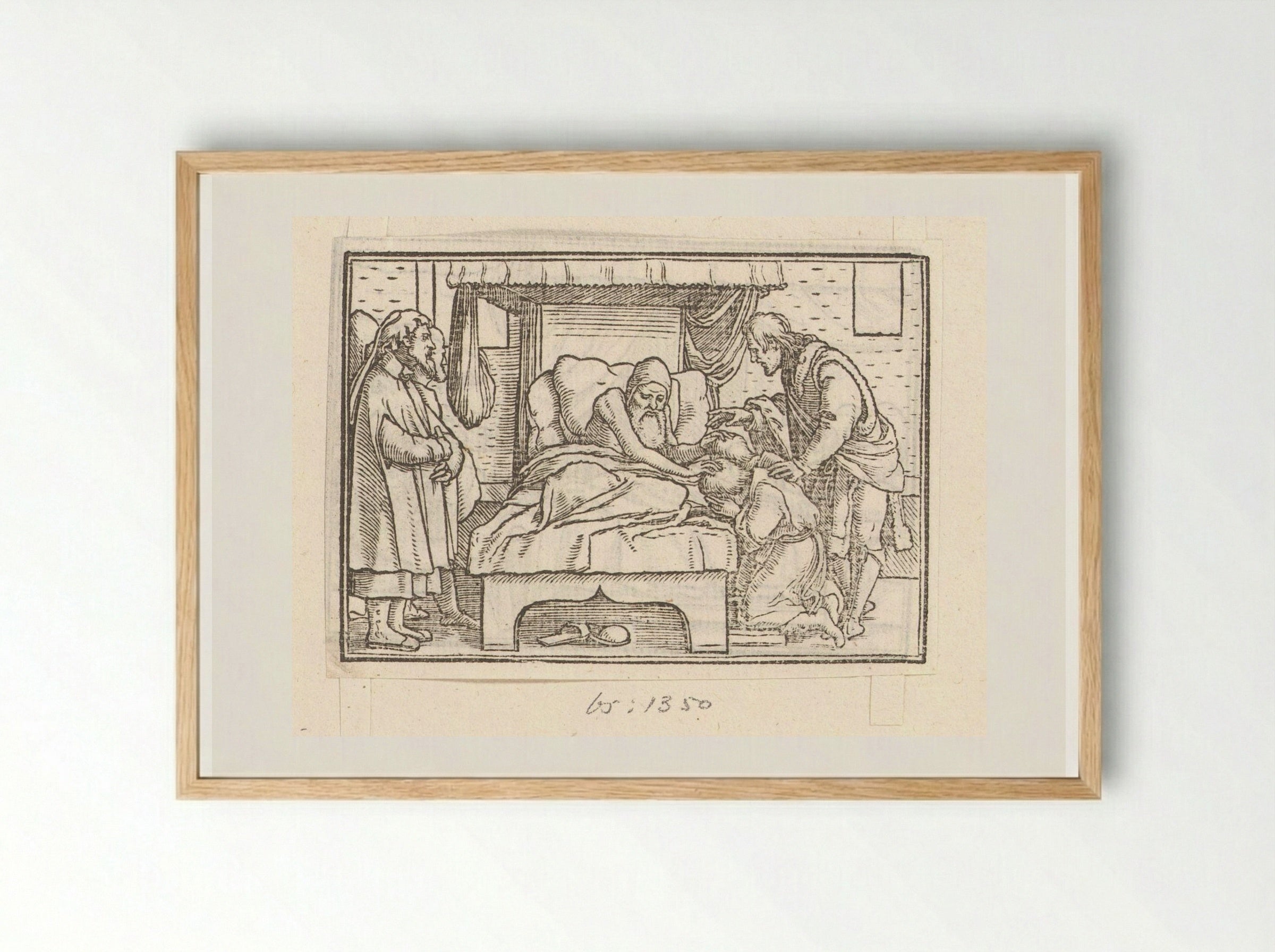 Jakob zegent Efraïm en Manasse - Veit Rudolf Specklin - Framed Print Wood