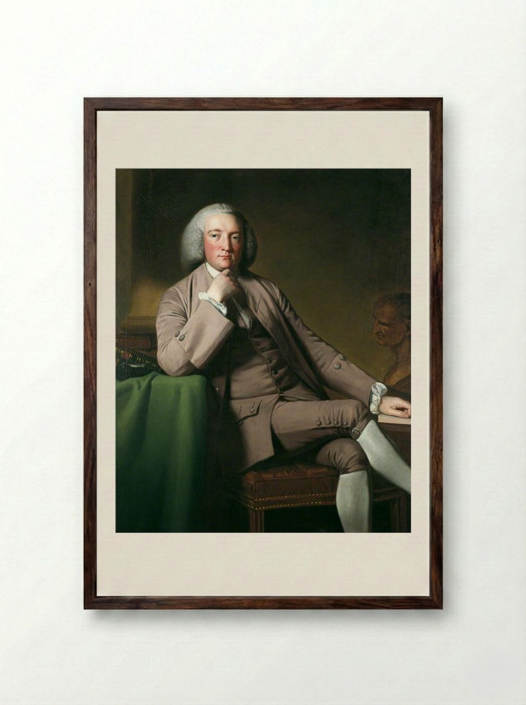 James Ainslie - George Romney - Framed Print Dark Wood