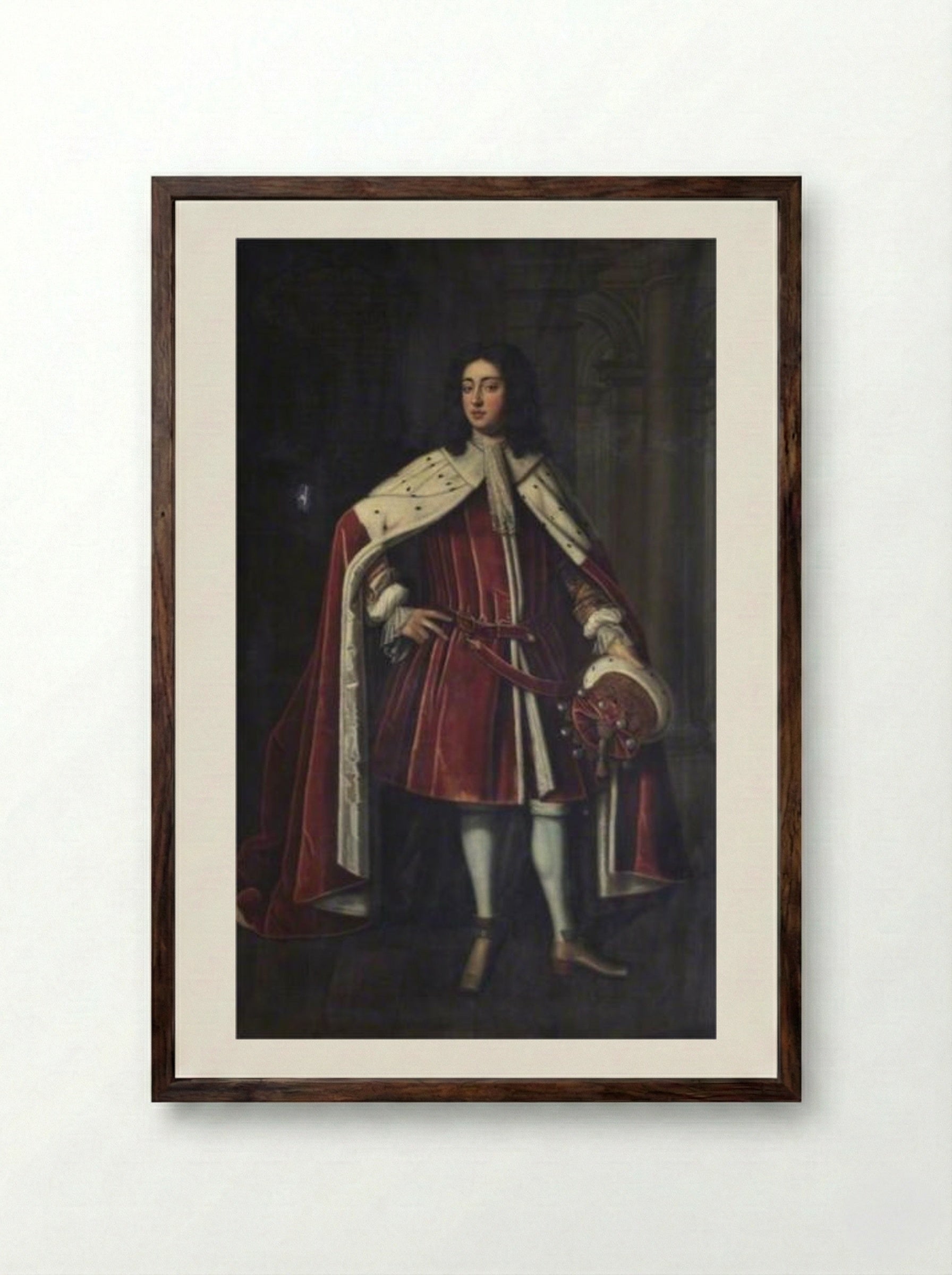 James Bertie, 1st Earl of Abingdon - John Riley - Framed Print Dark Wood
