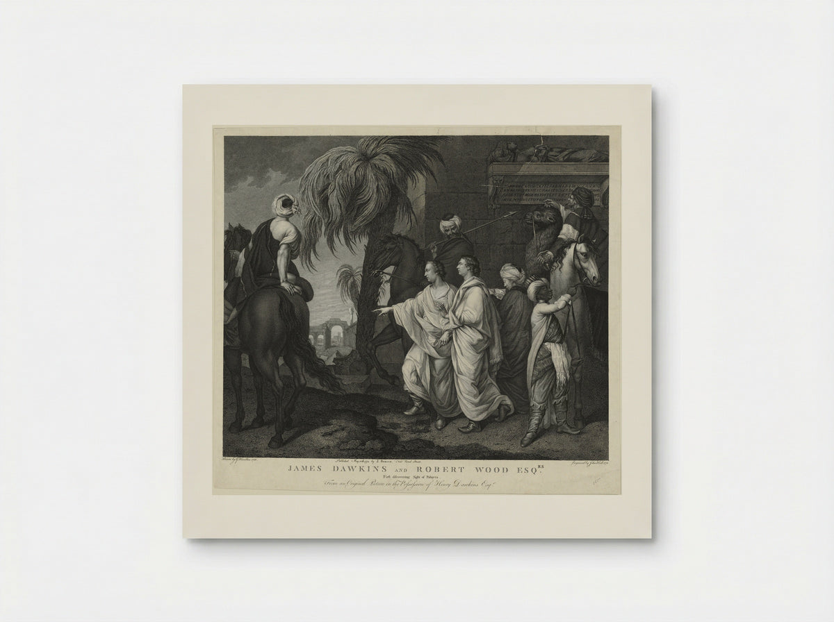 James Dawkins and Robert Wood Esq., First Discovering Sight of Palmyra - John Hall - Poster
