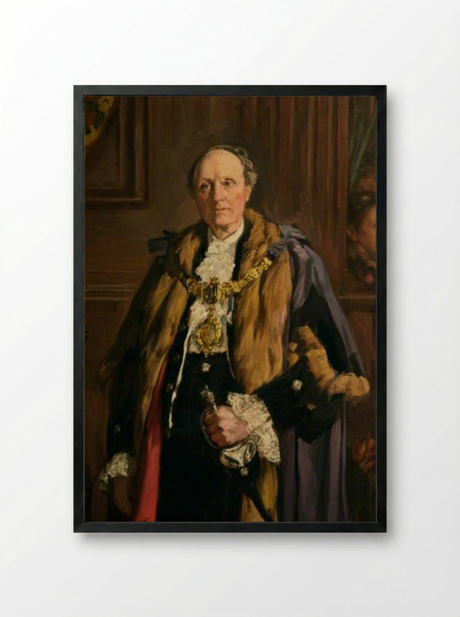 James Fairclough, MP, Mayor of Warrington - James Charles - Framed Print Black