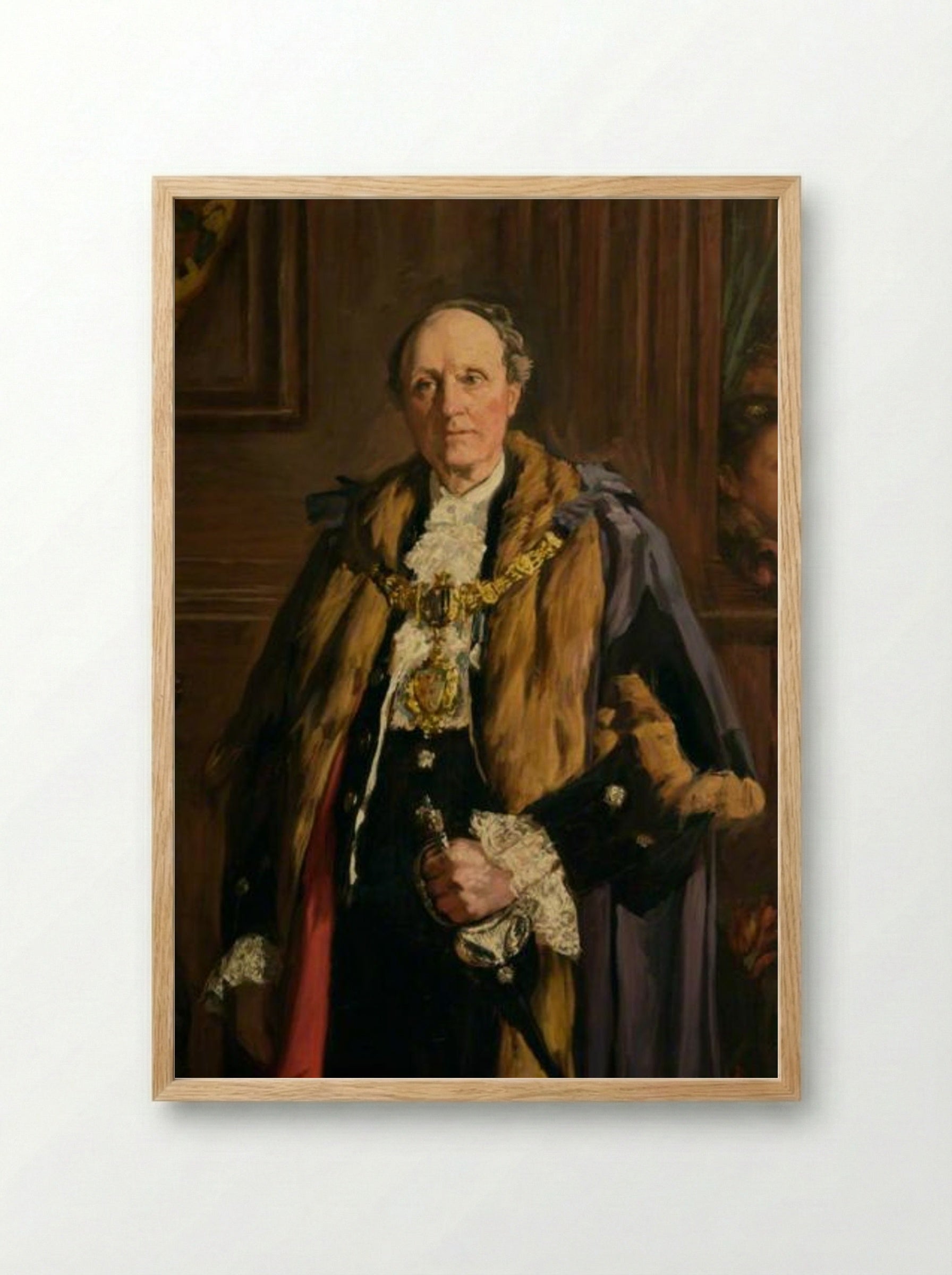 James Fairclough, MP, Mayor of Warrington - James Charles - Framed Print Wood