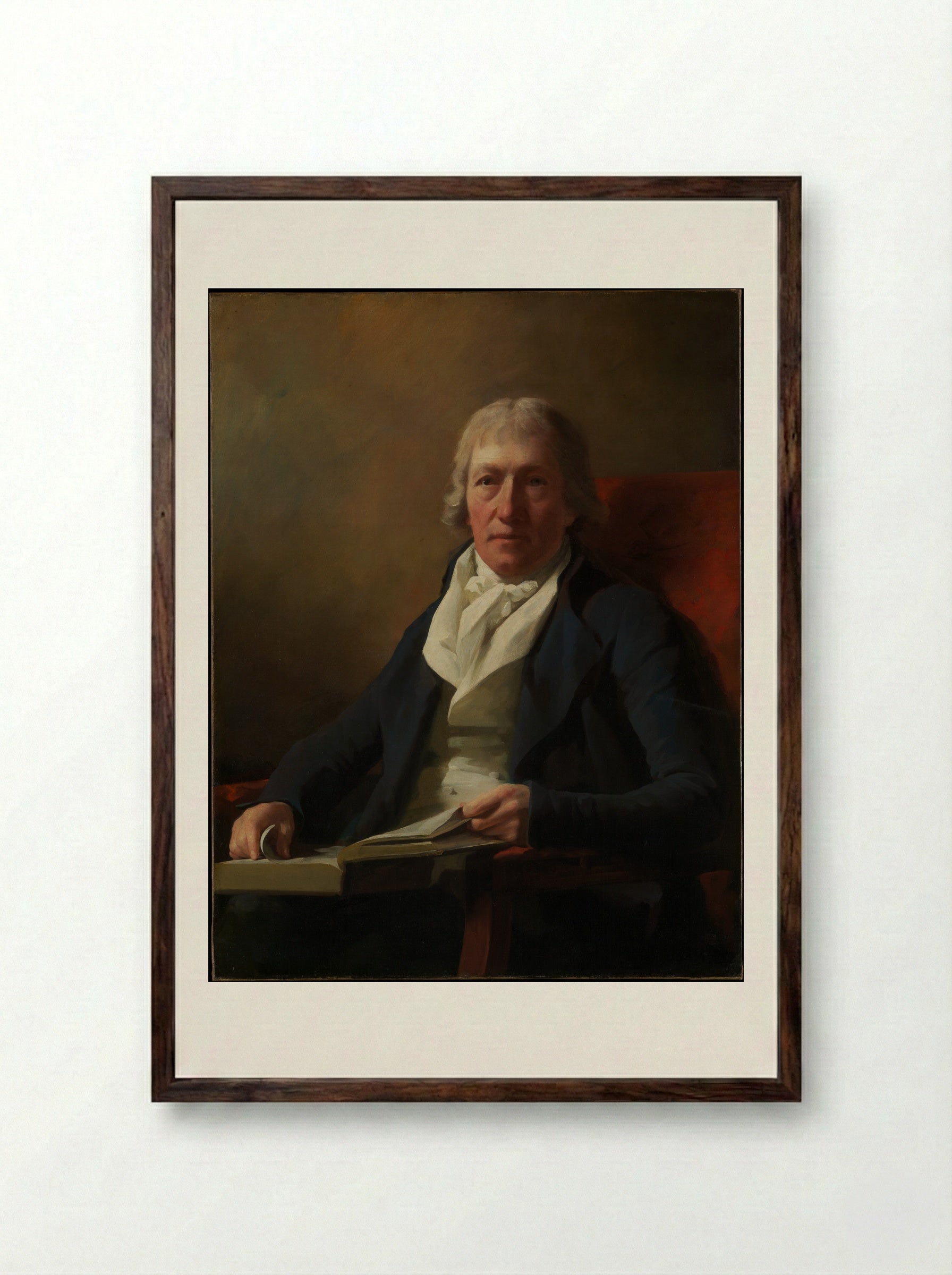 James Johnston of Straiton - Sir Henry Raeburn - Framed Print Dark Wood