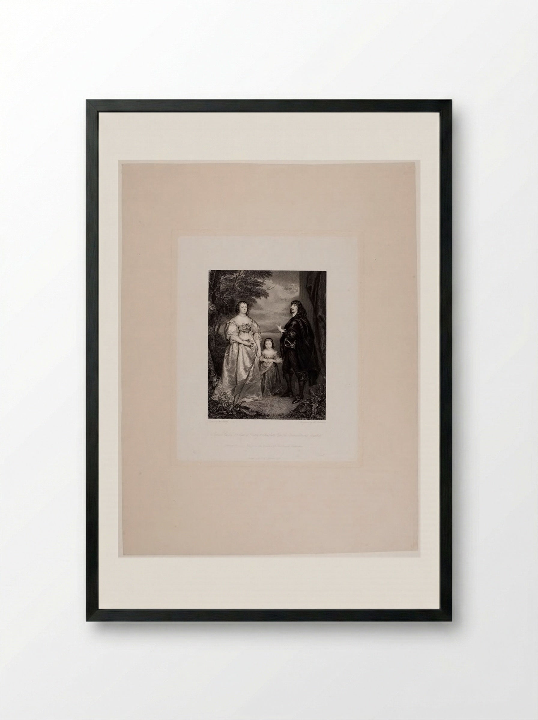 James Stanley, seventh earl of Derby and Charlotte de La Tremouille, his countess - John Henry Robinson - Framed Print Black