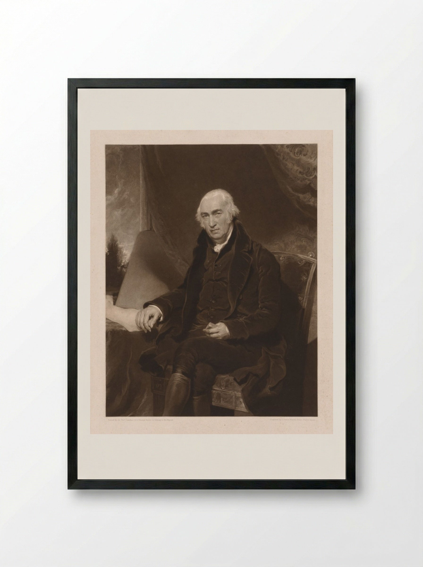 James Watt - Charles Turner - Framed Print Black
