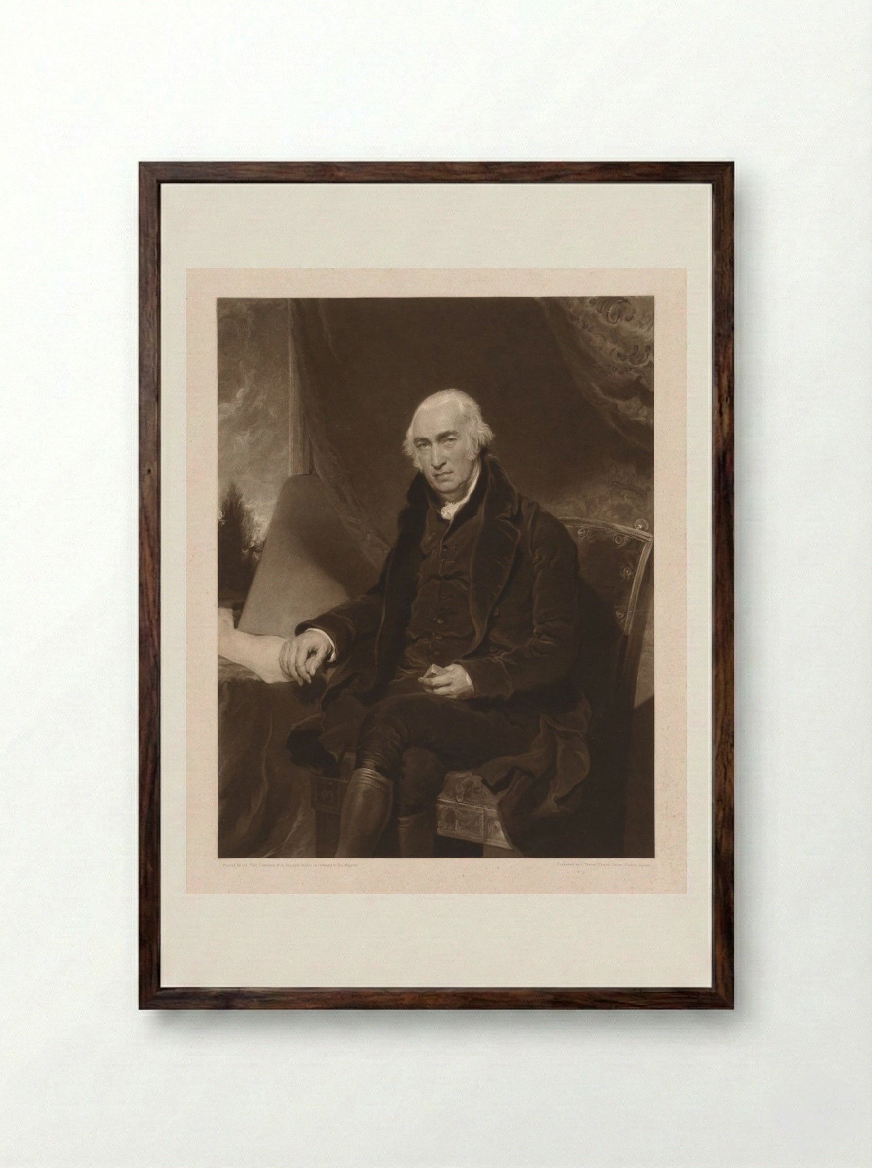 James Watt - Charles Turner - Framed Print Dark Wood