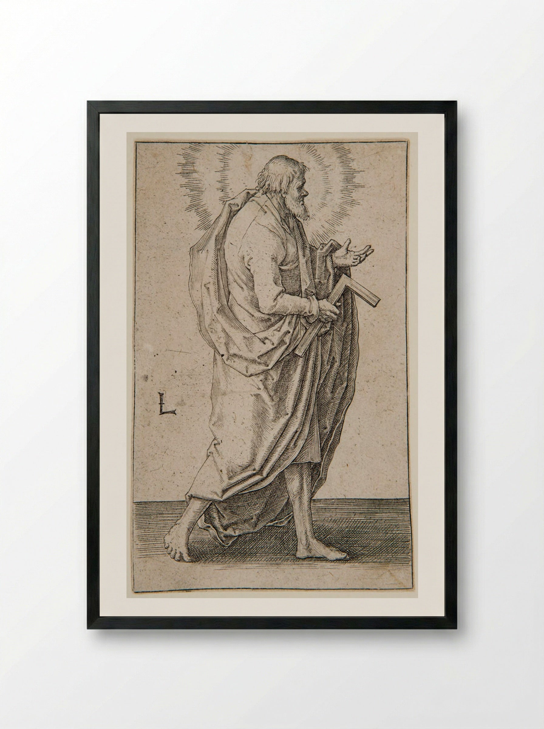 James the Lesser - Lucas van Leyden - Framed Print Black