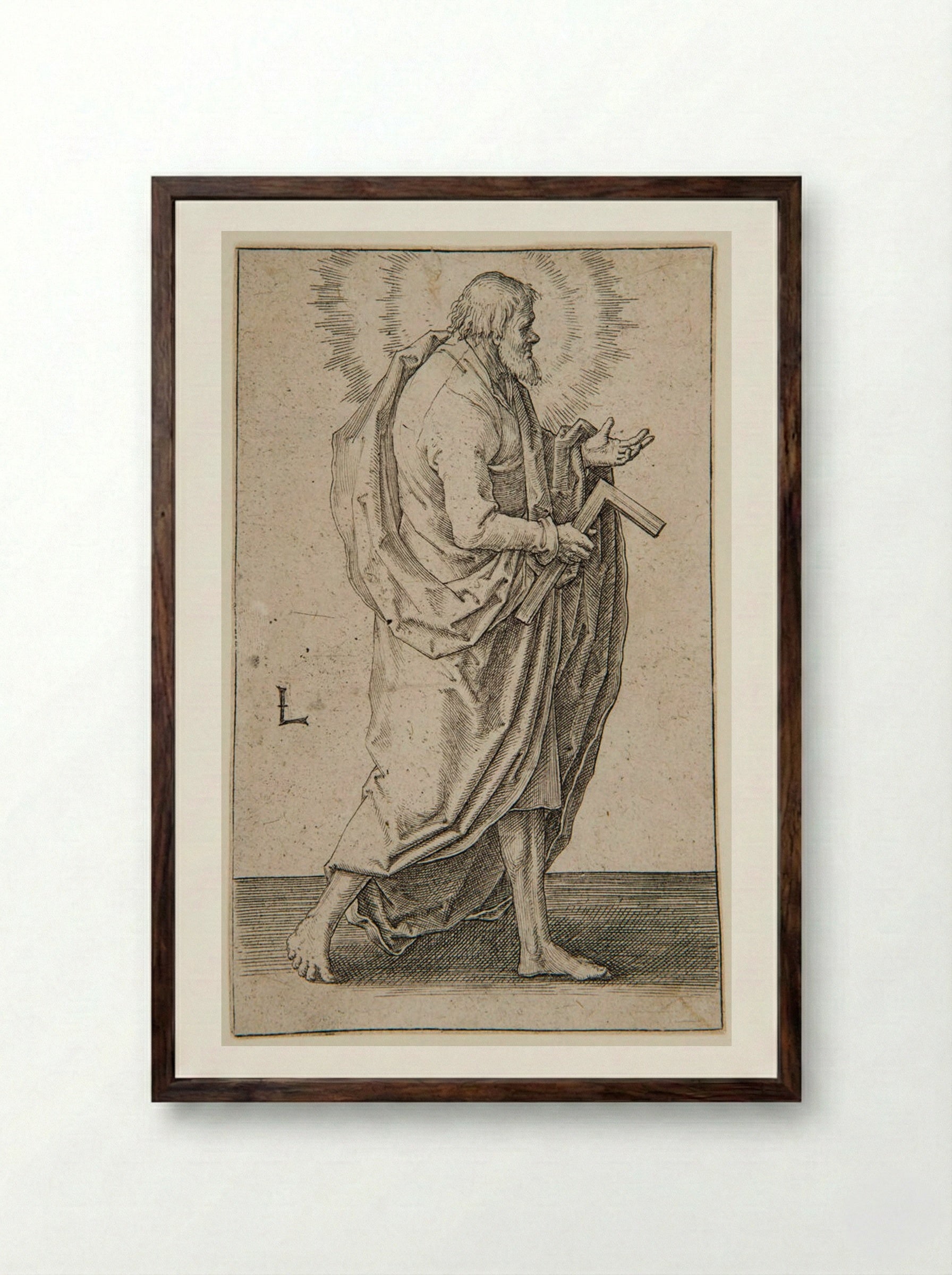 James the Lesser - Lucas van Leyden - Framed Print Dark Wood