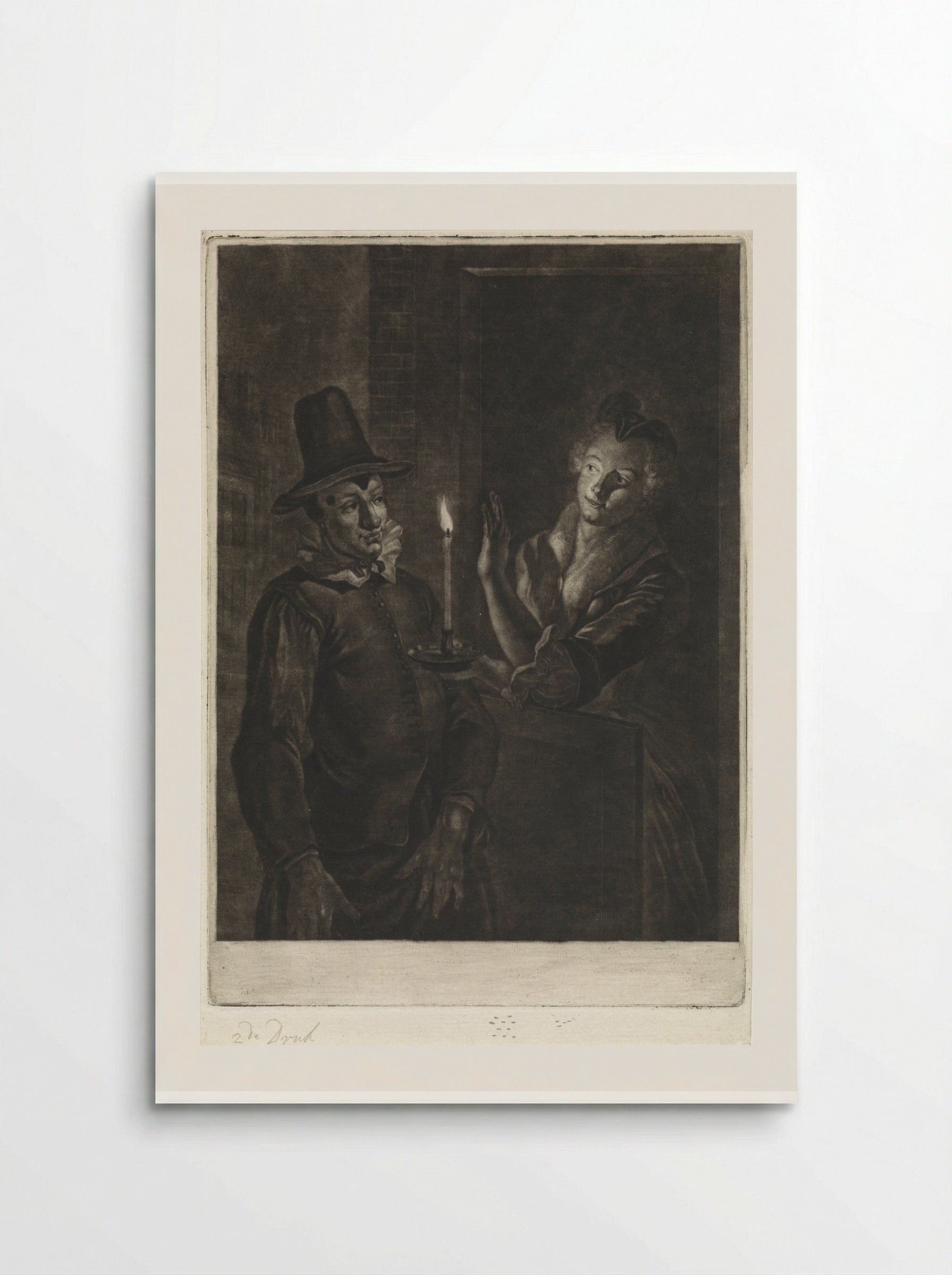 Jan Claasz of de gewaande dienstmaagd: de liefdesverklaring van Reinier Adriaansz - Abraham Delfos - Poster