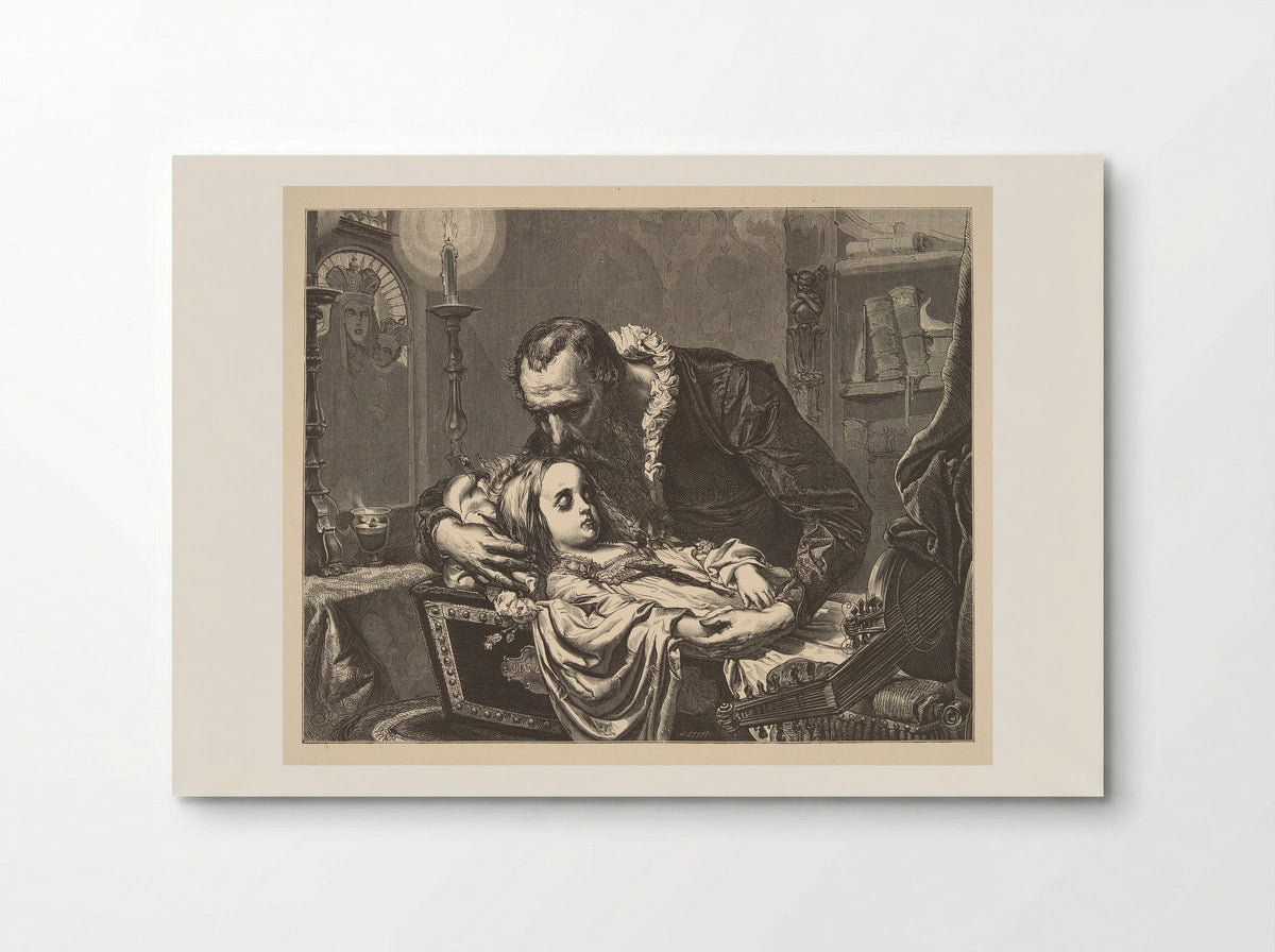 Jan Kochanowski over the dead body of his daughter - Jan Matejko - Poster