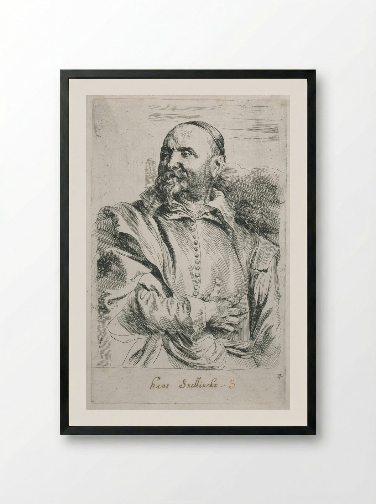 Jan Snellinck - Anthony van Dyck - Framed Print Black