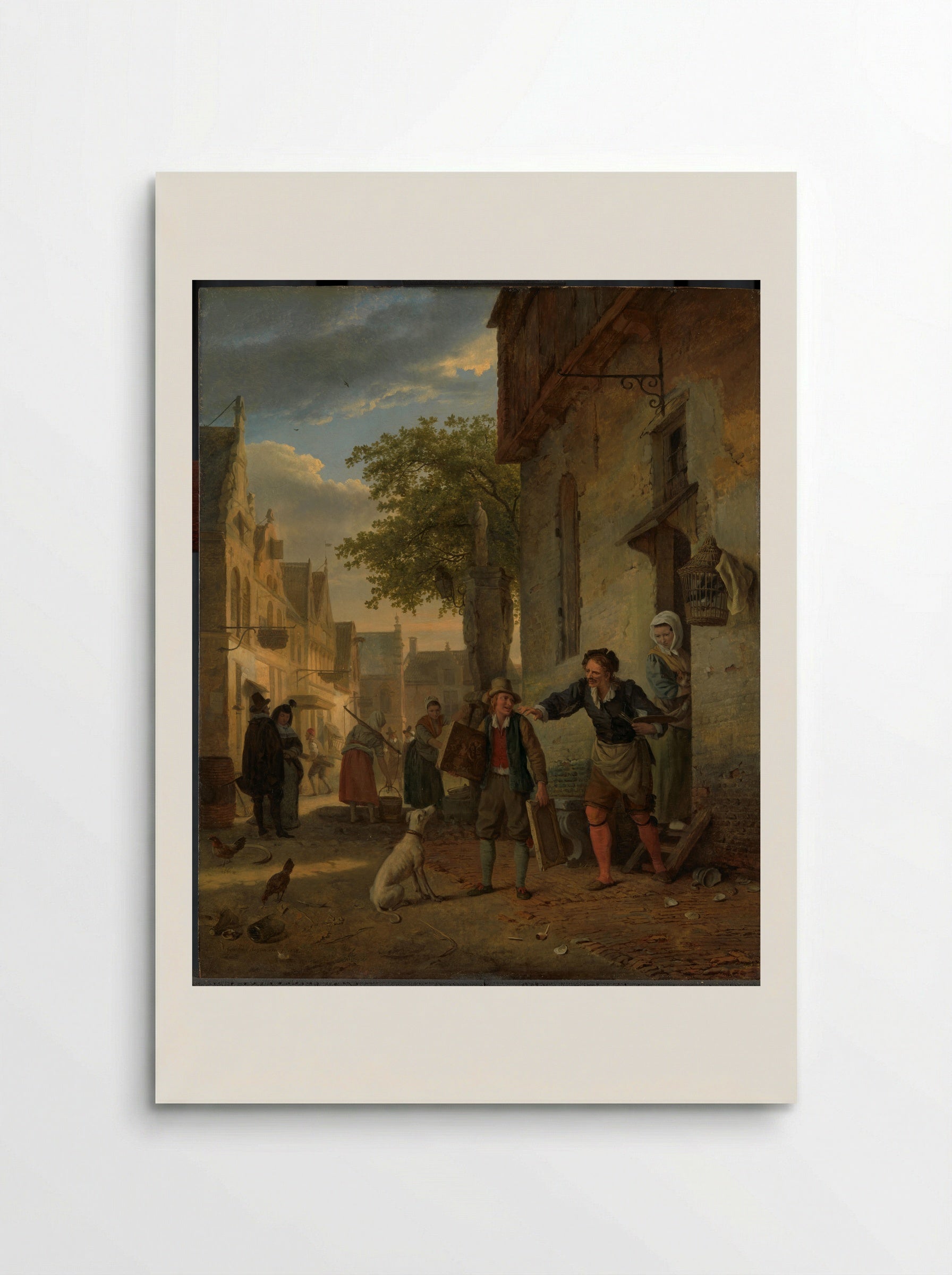 Jan Steen Sending His Son to Trade Paintings for Beer and Wine - Ignatius Josephus Van Regemorter - Poster