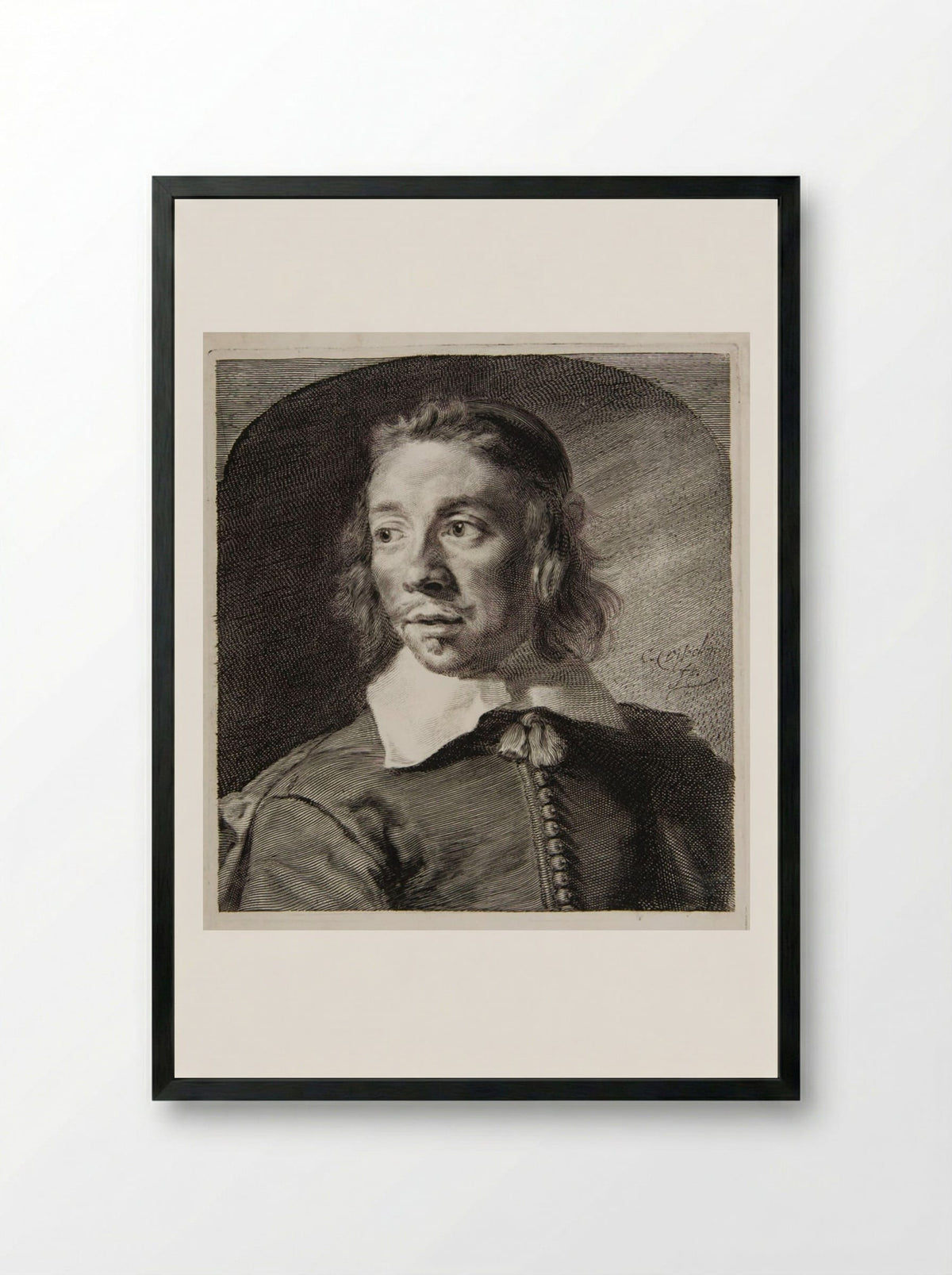Jan de Pap - Cornelis Visscher - Framed Print Black