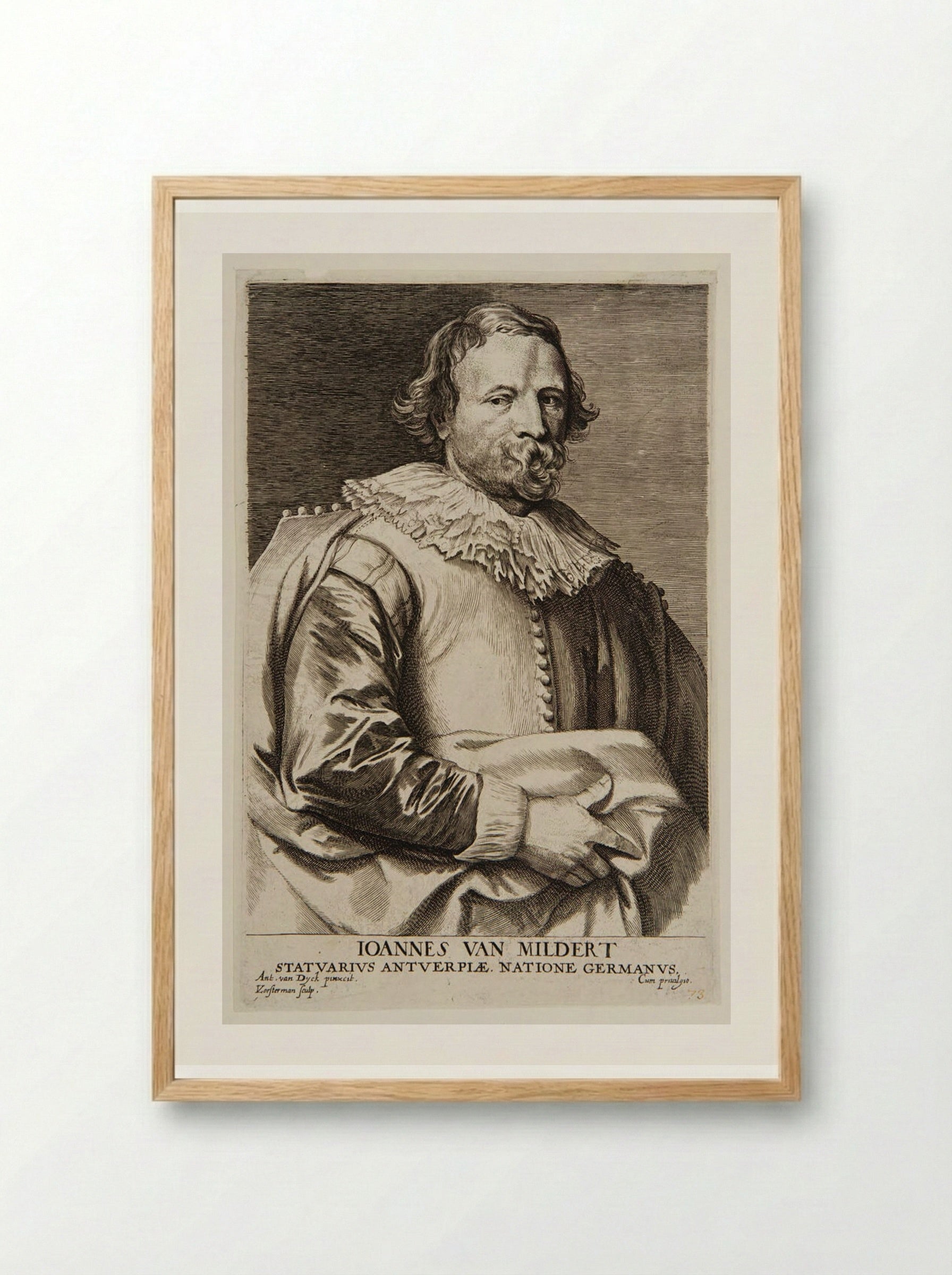 Jan van Mildert - Lucas Vorsterman I - Framed Print Wood