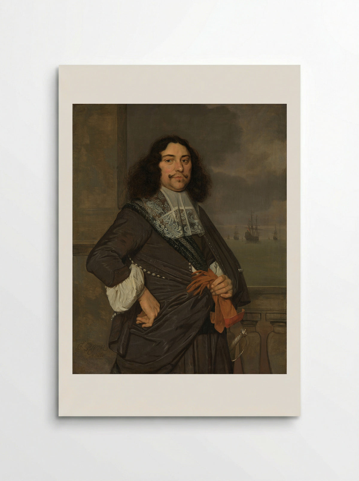 Jan van Nes (1631-1680), Vice-Admiral of Holland and West Friesland - Ludolf de Jongh - Poster