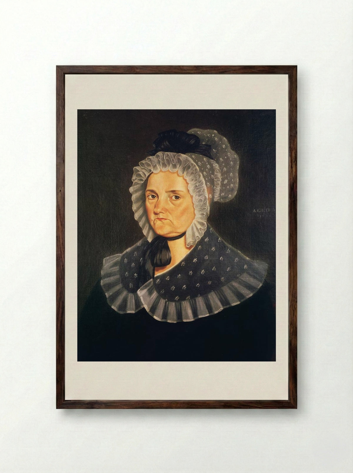 Jane Breathitt Sappington - George Caleb Bingham - Framed Print Dark Wood