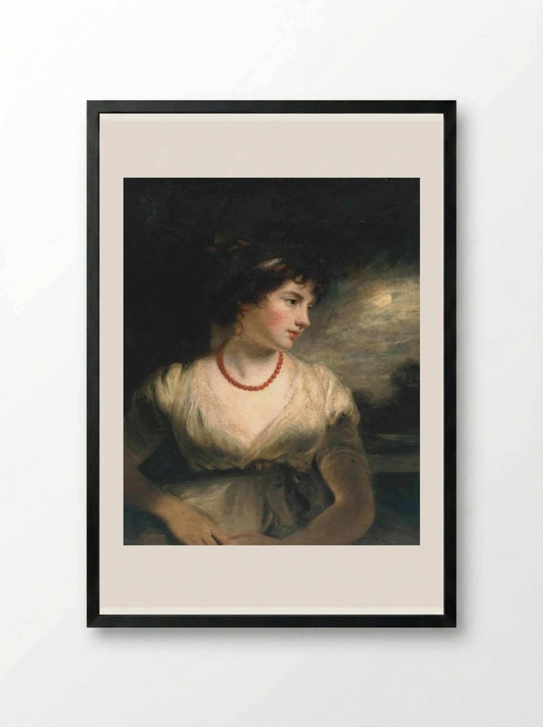 Jane Elizabeth, Countess of Oxford - John Hoppner - Framed Print Black