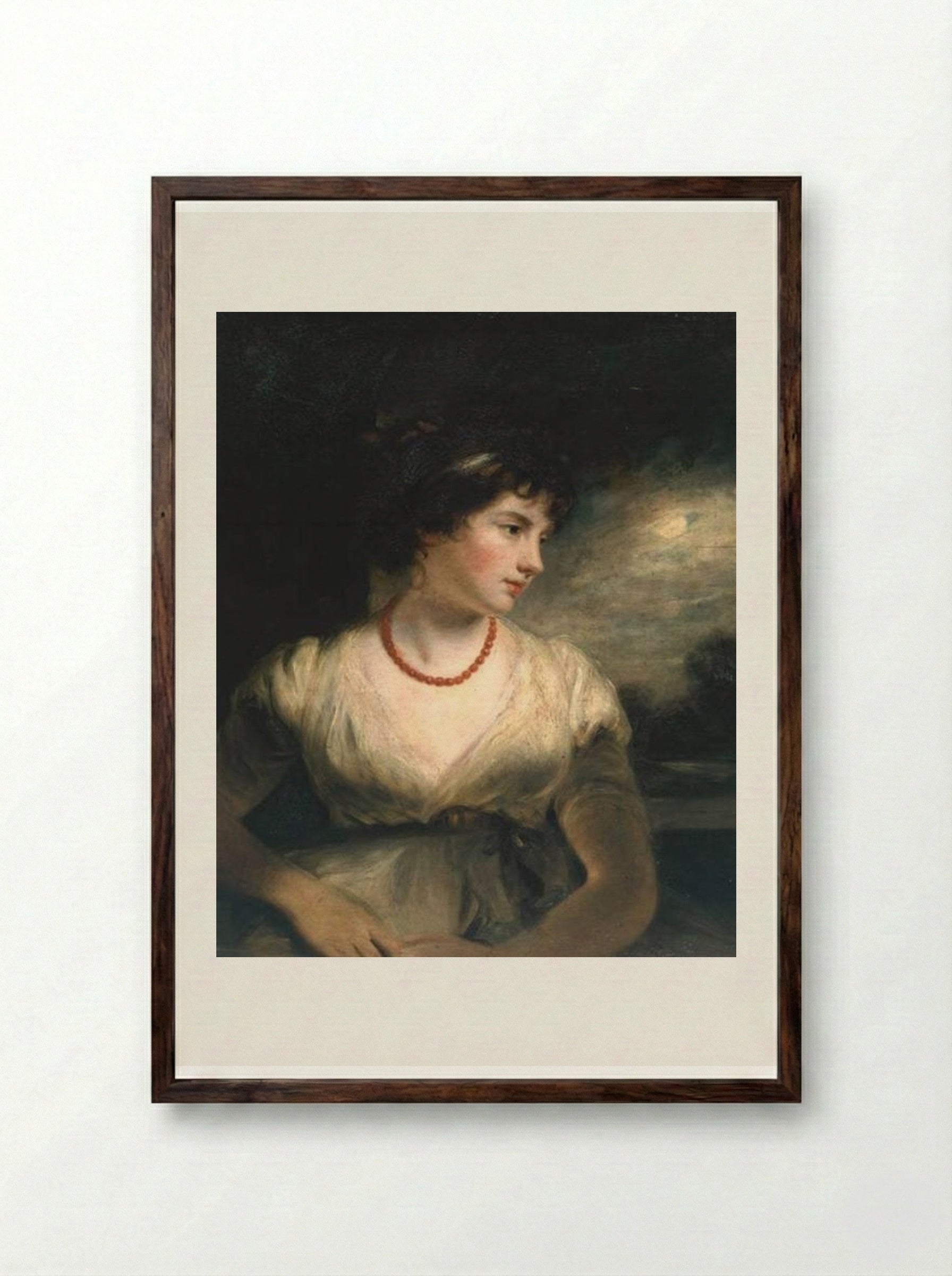 Jane Elizabeth, Countess of Oxford - John Hoppner - Framed Print Dark Wood