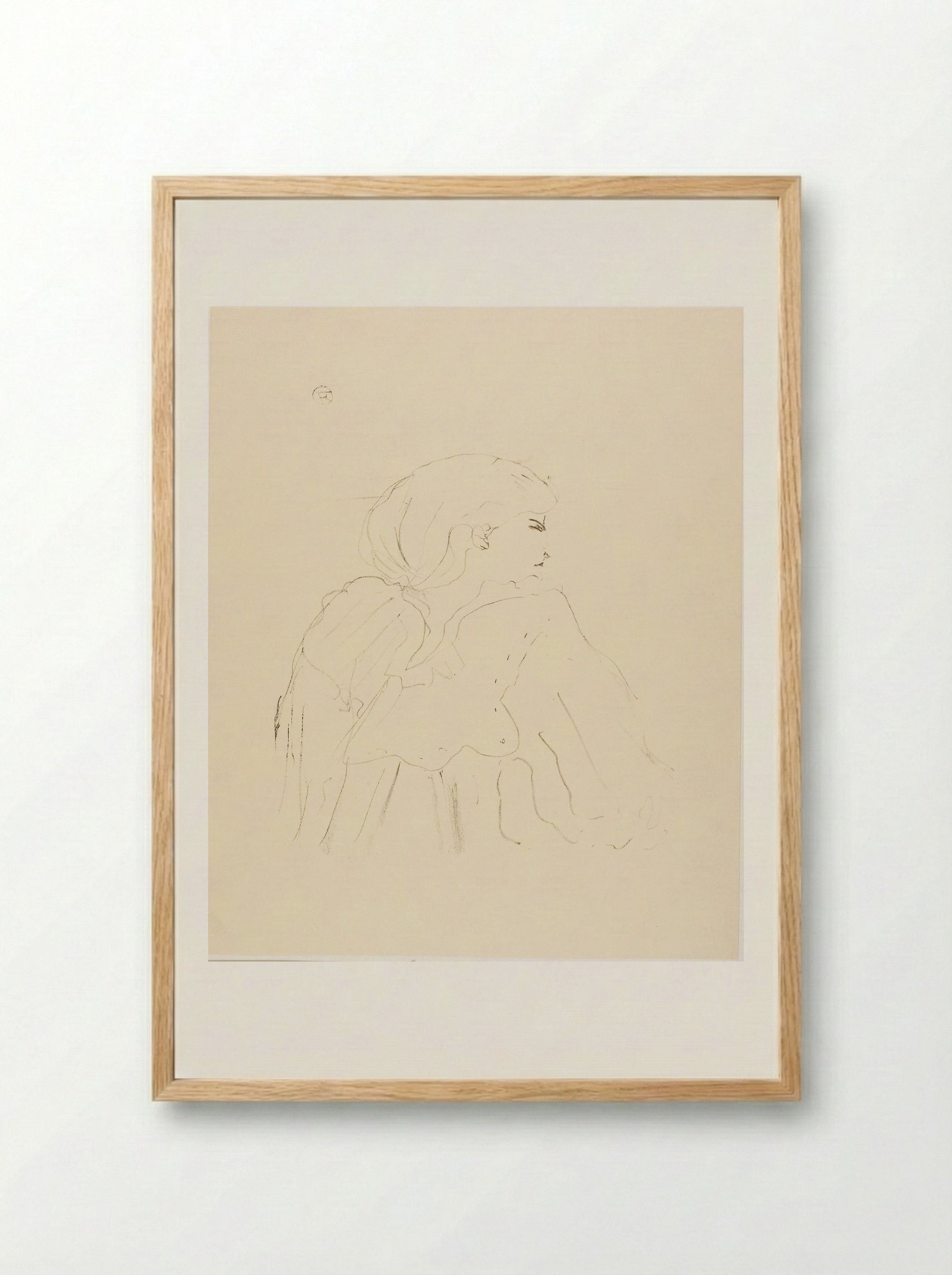 Jane Hading - Henri de Toulouse-Lautrec - Framed Print Wood
