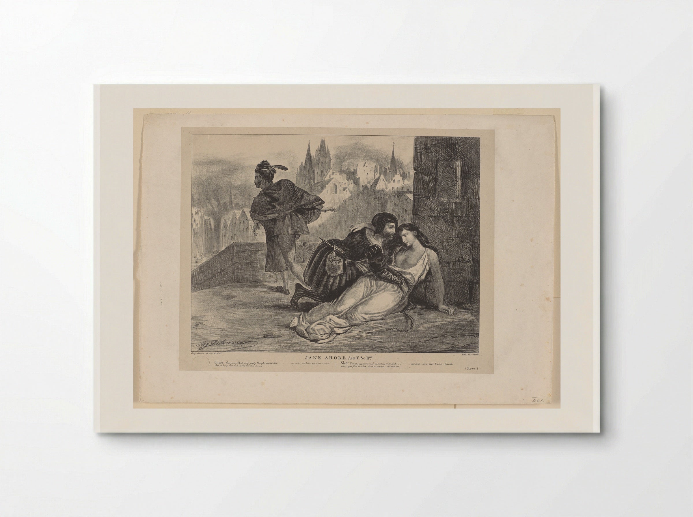 Jane Shore (Act V, sc. II) - Ferdinand-Victor-Eugène Delacroix - Poster