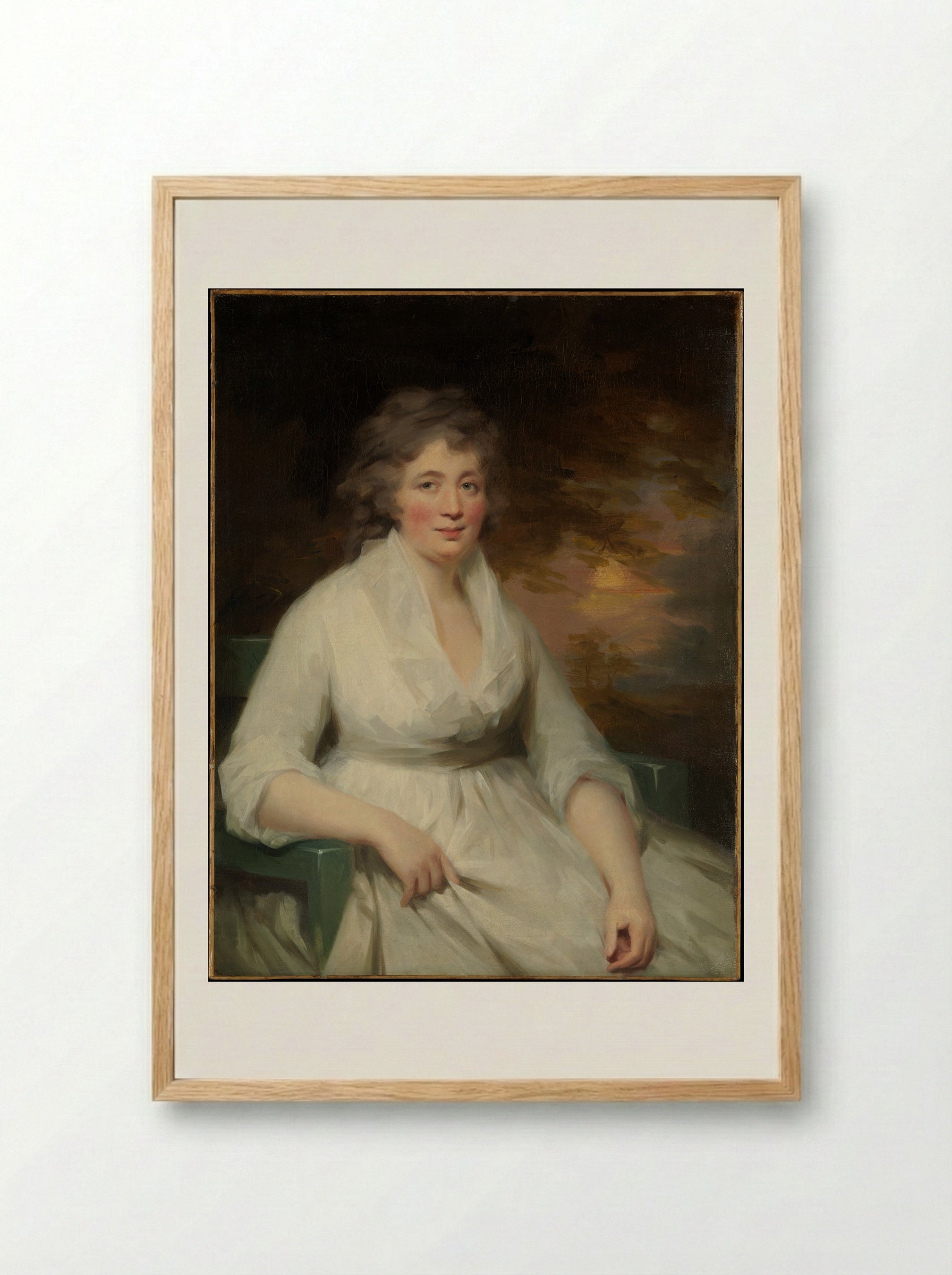 Janet Law - Sir Henry Raeburn - Framed Print Wood