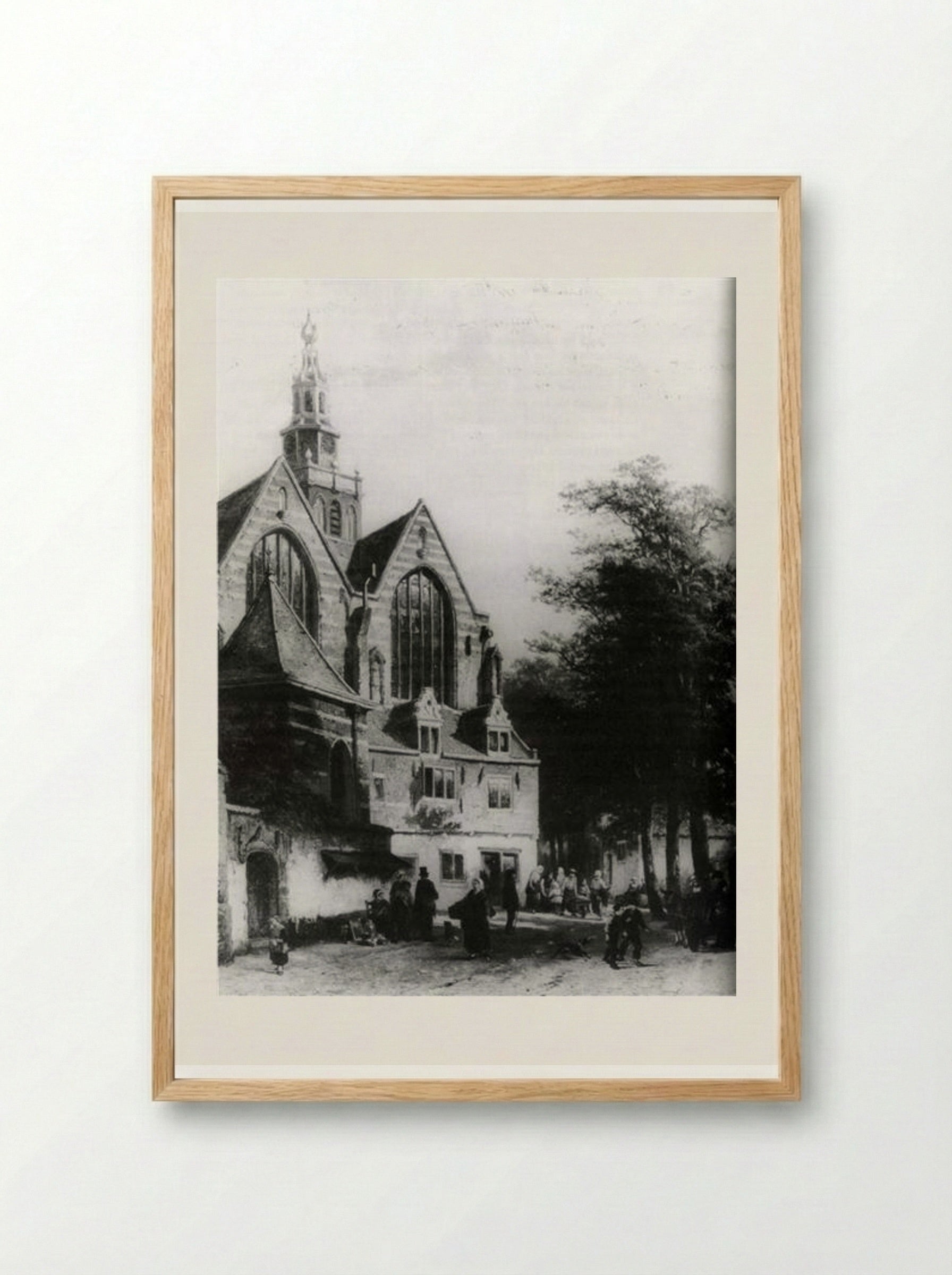 Janskerk (Gouda) - Cornelis Springer - Framed Print Wood