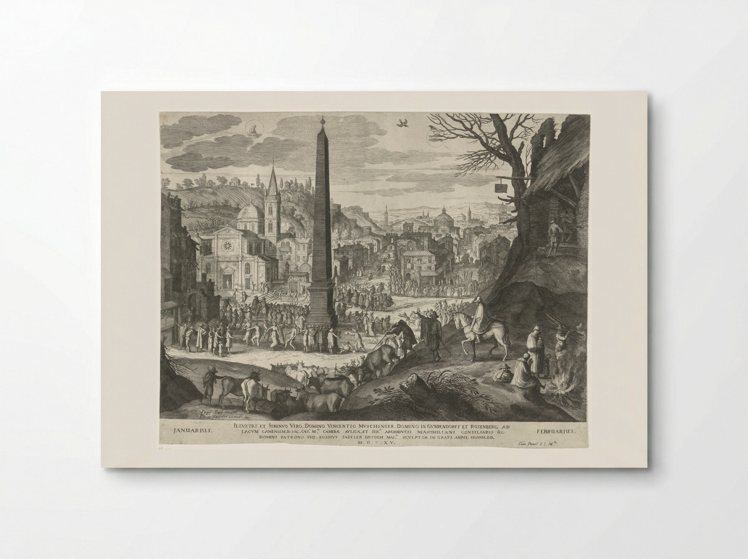 Januari en februari - Aegidius Sadeler (II) - Poster