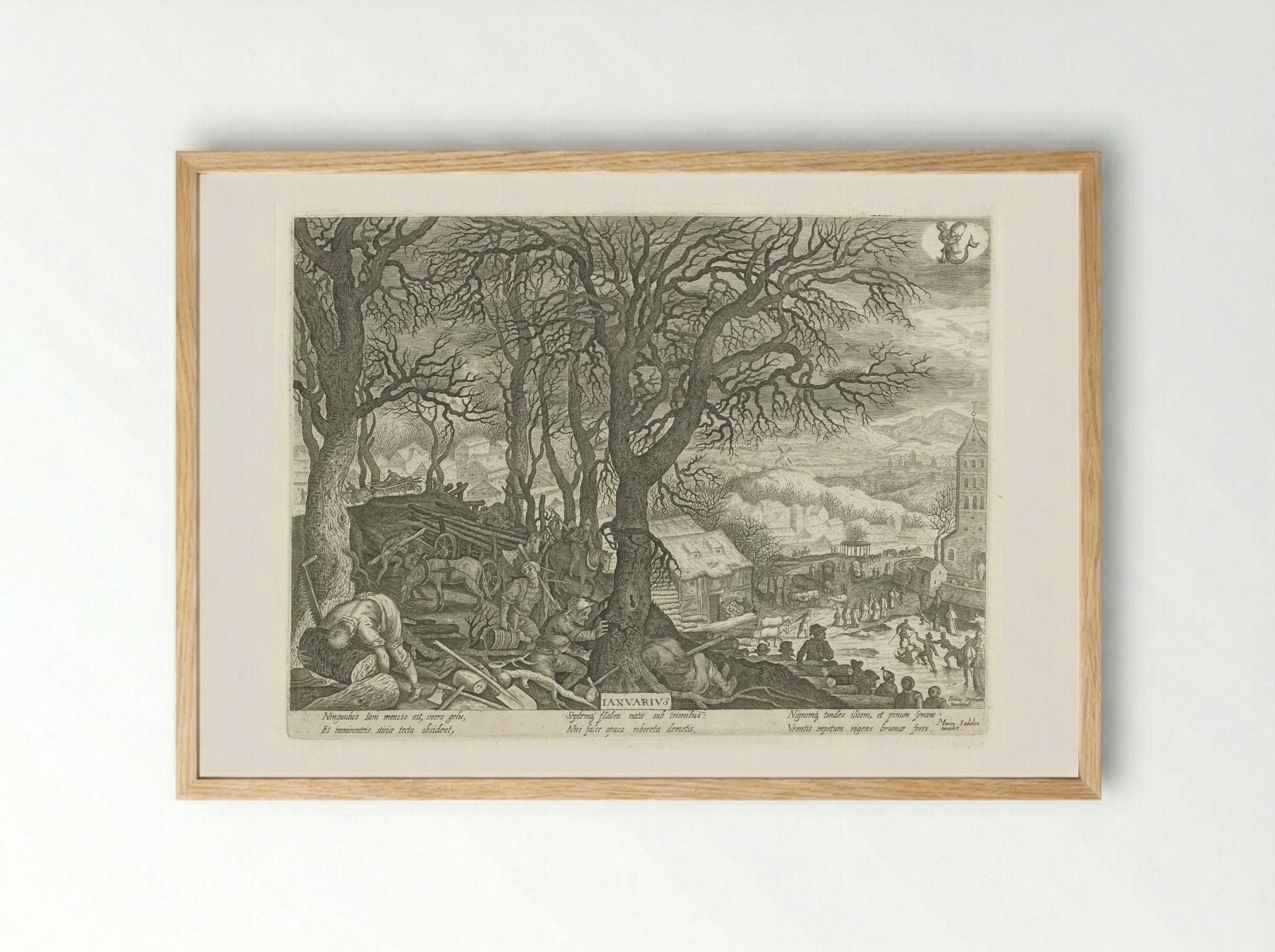 Januarius (January) - Aegidius Sadeler (II) - Framed Print Wood
