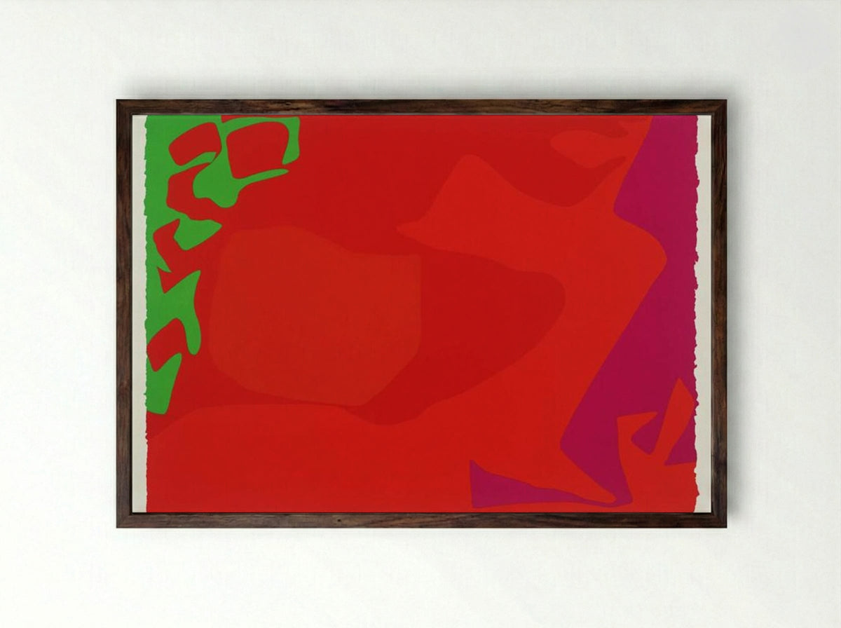 January 1973: 1 - Patrick Heron - Framed Print Dark Wood