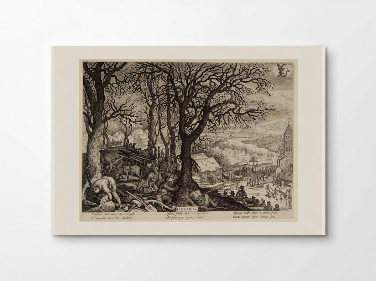 January (Ianvarius) - Aegidius Sadeler II - Poster
