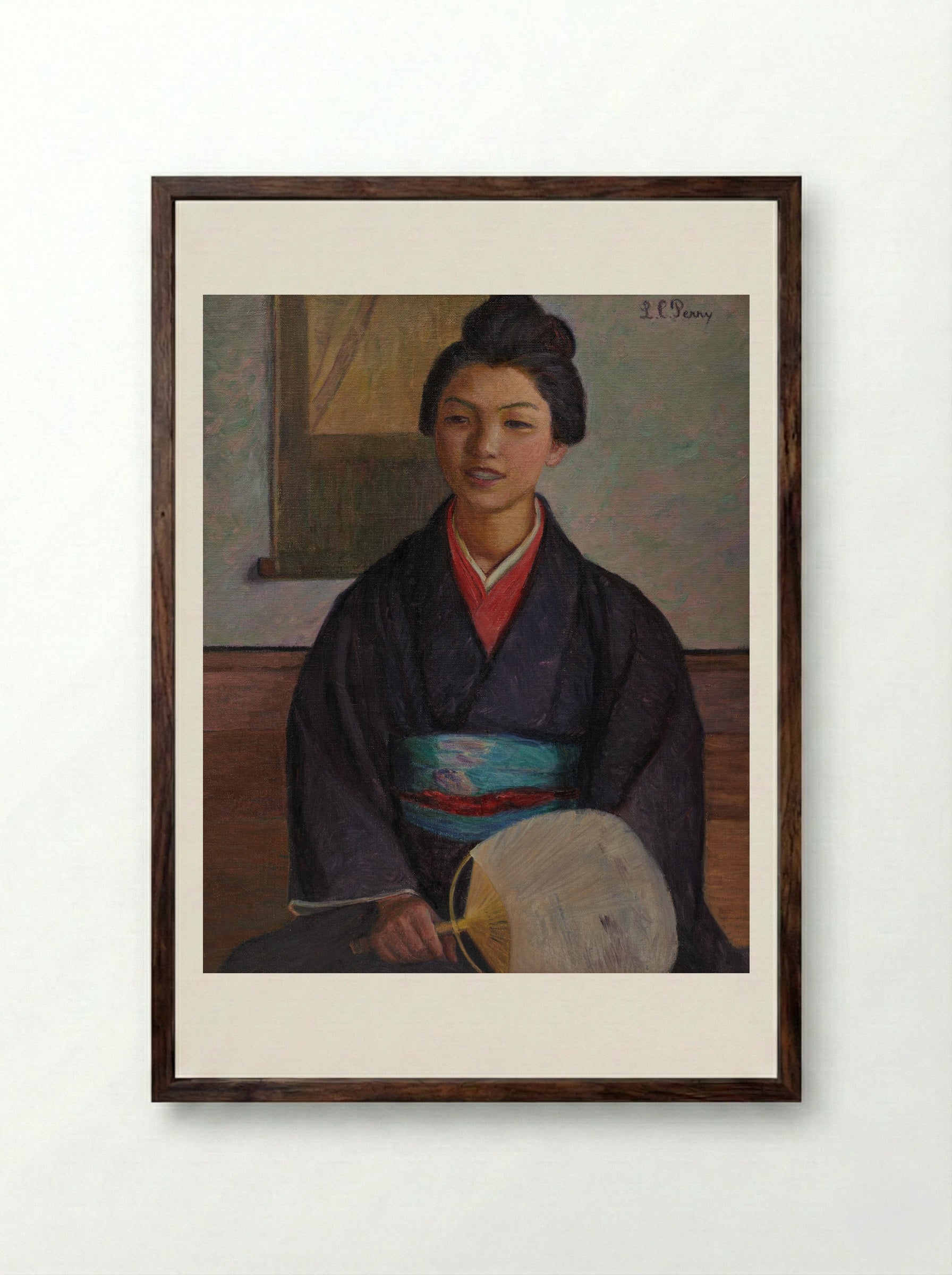 Japan - Lilla Cabot Perry - Framed Print Dark Wood