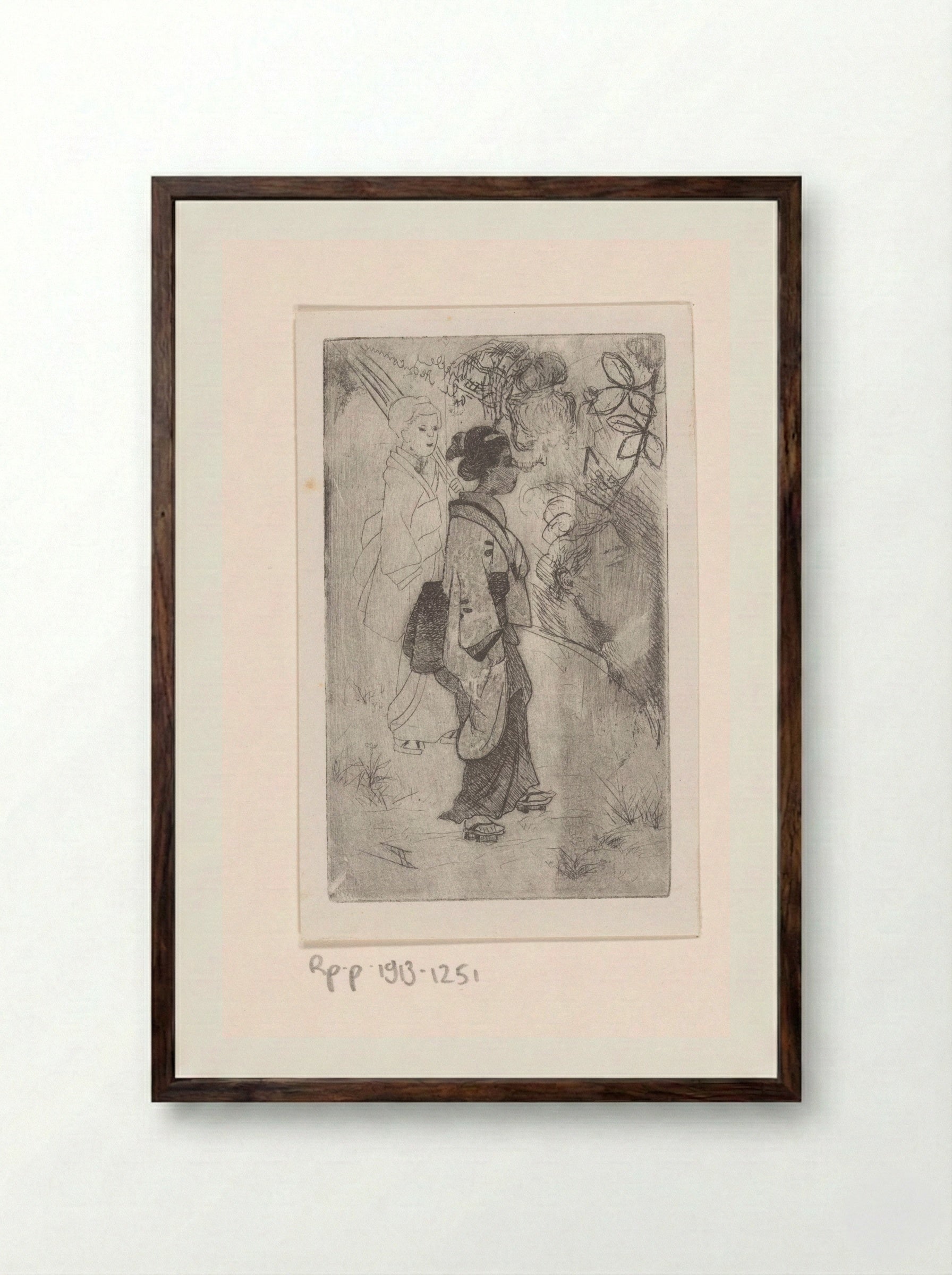 Japanse vrouwen - Philip Zilcken - Framed Print Dark Wood