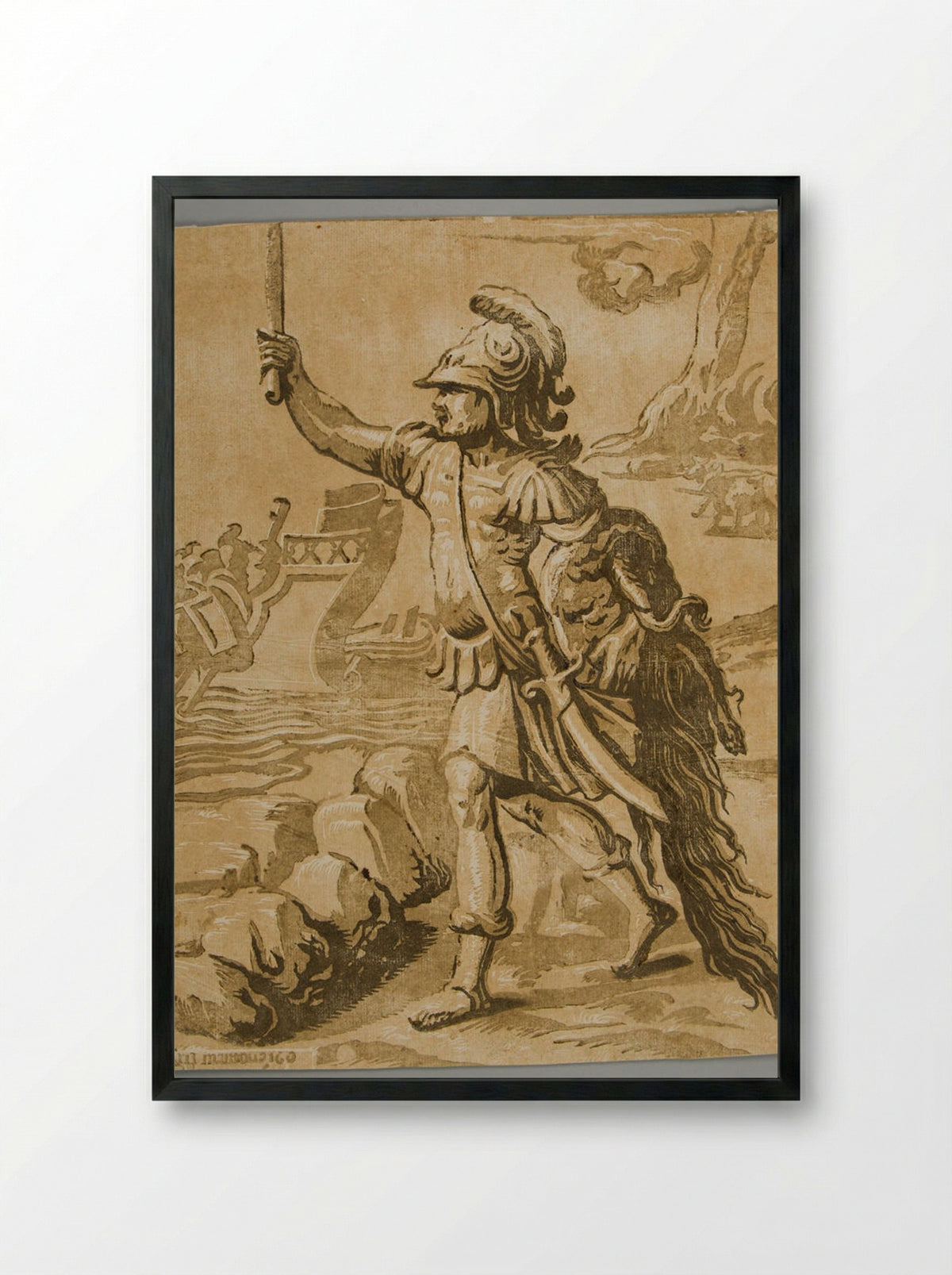 Jason Returning with the Golden Fleece - Alessandro Gandini - Framed Print Black