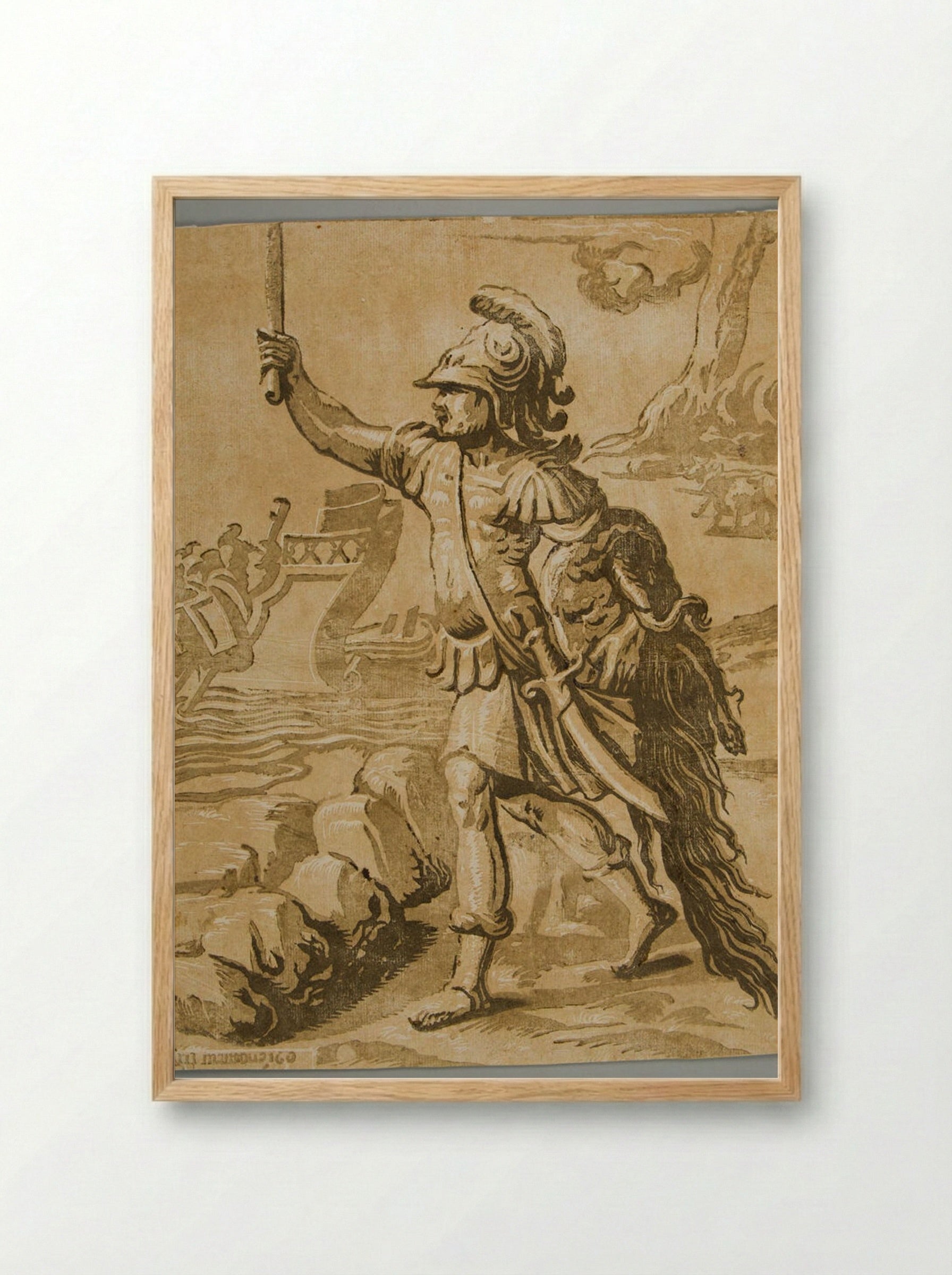 Jason Returning with the Golden Fleece - Alessandro Gandini - Framed Print Wood