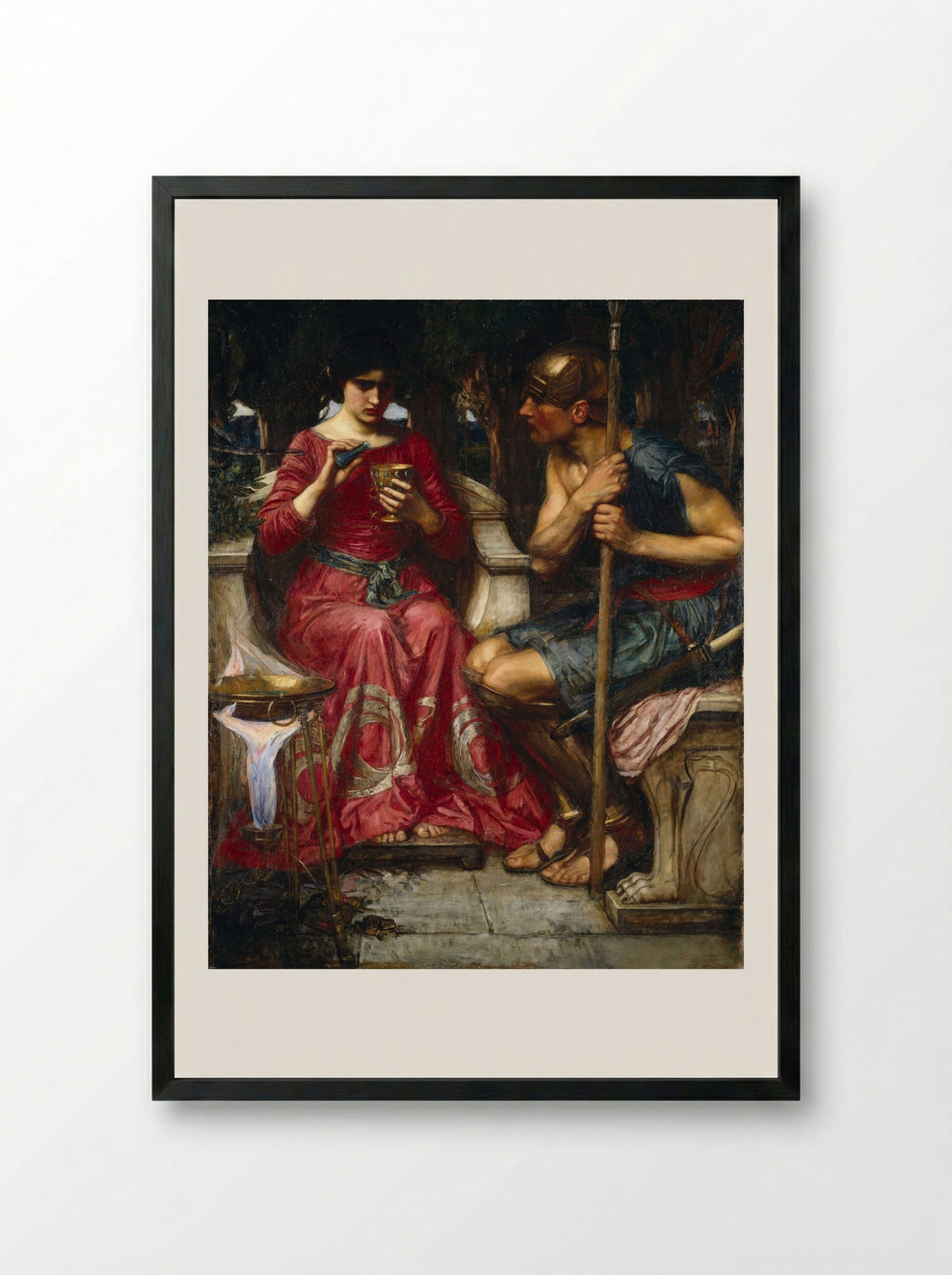 Jason and Medea - John William Waterhouse - Framed Print Black
