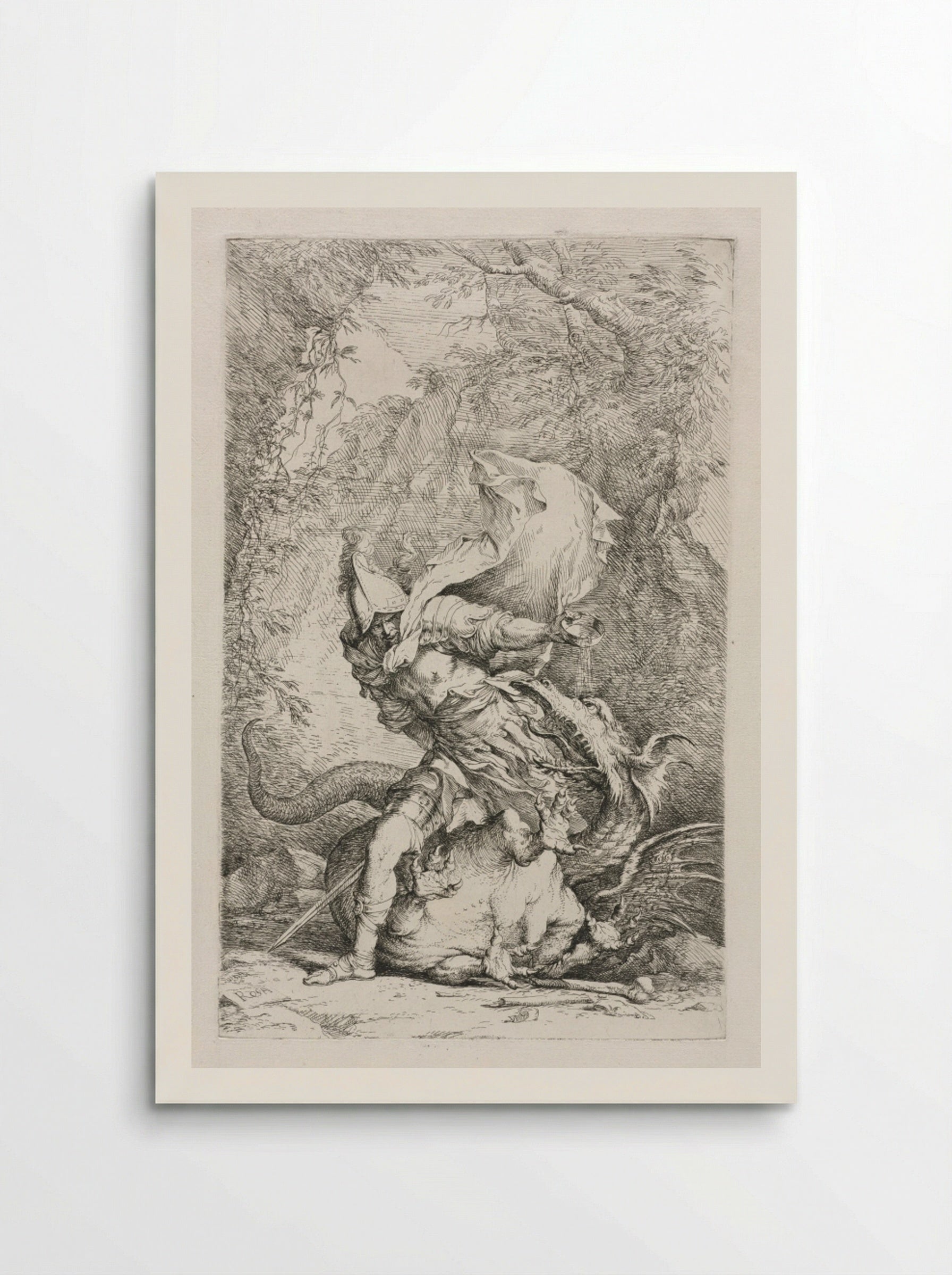 Jason and the Dragon - Salvator Rosa - Poster