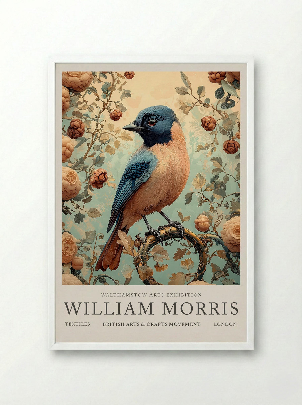 Jay Jubilee - William Morris - Framed Print White