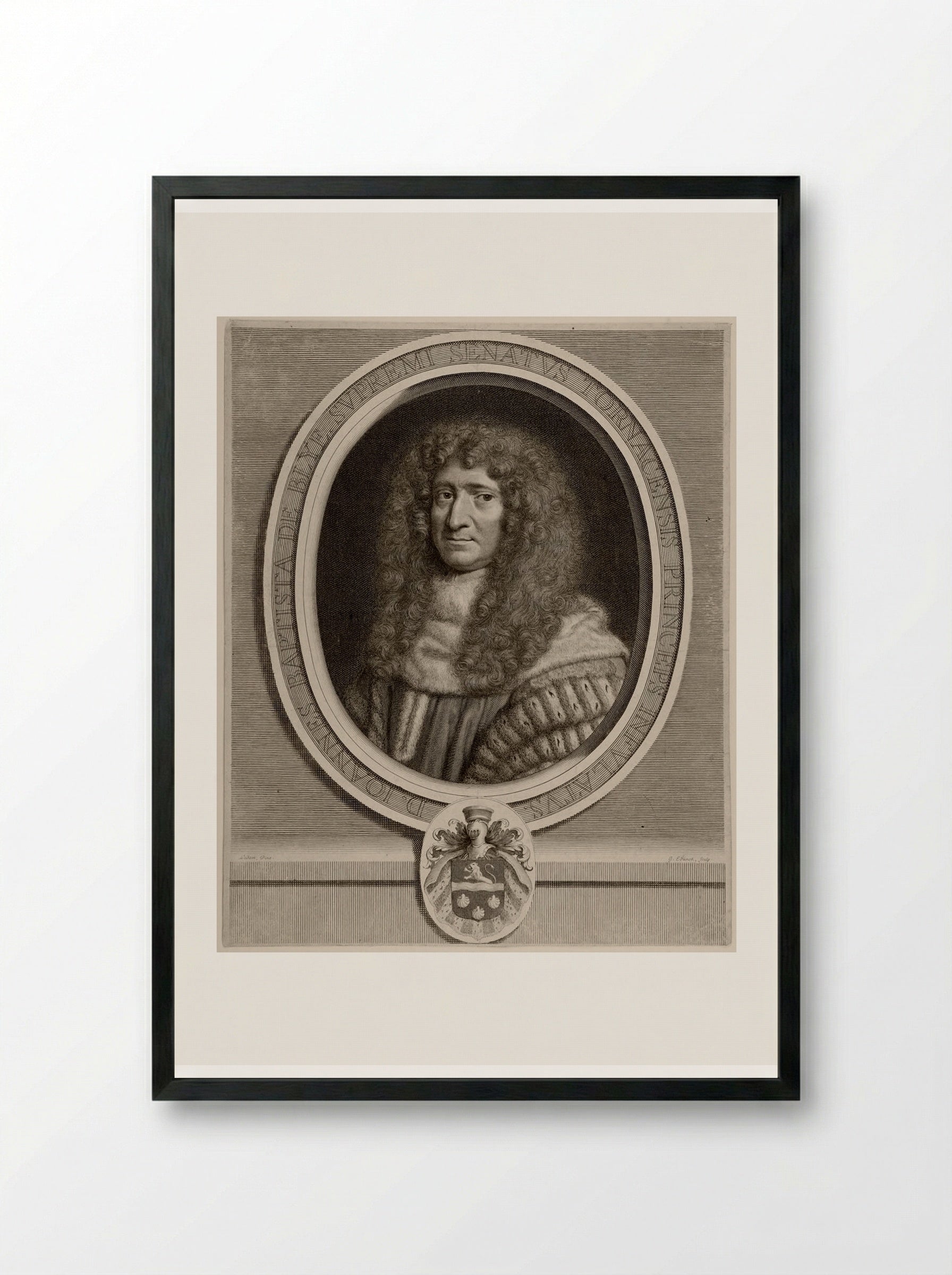 Jean-Baptiste de Blye - Gérard Edelinck - Framed Print Black