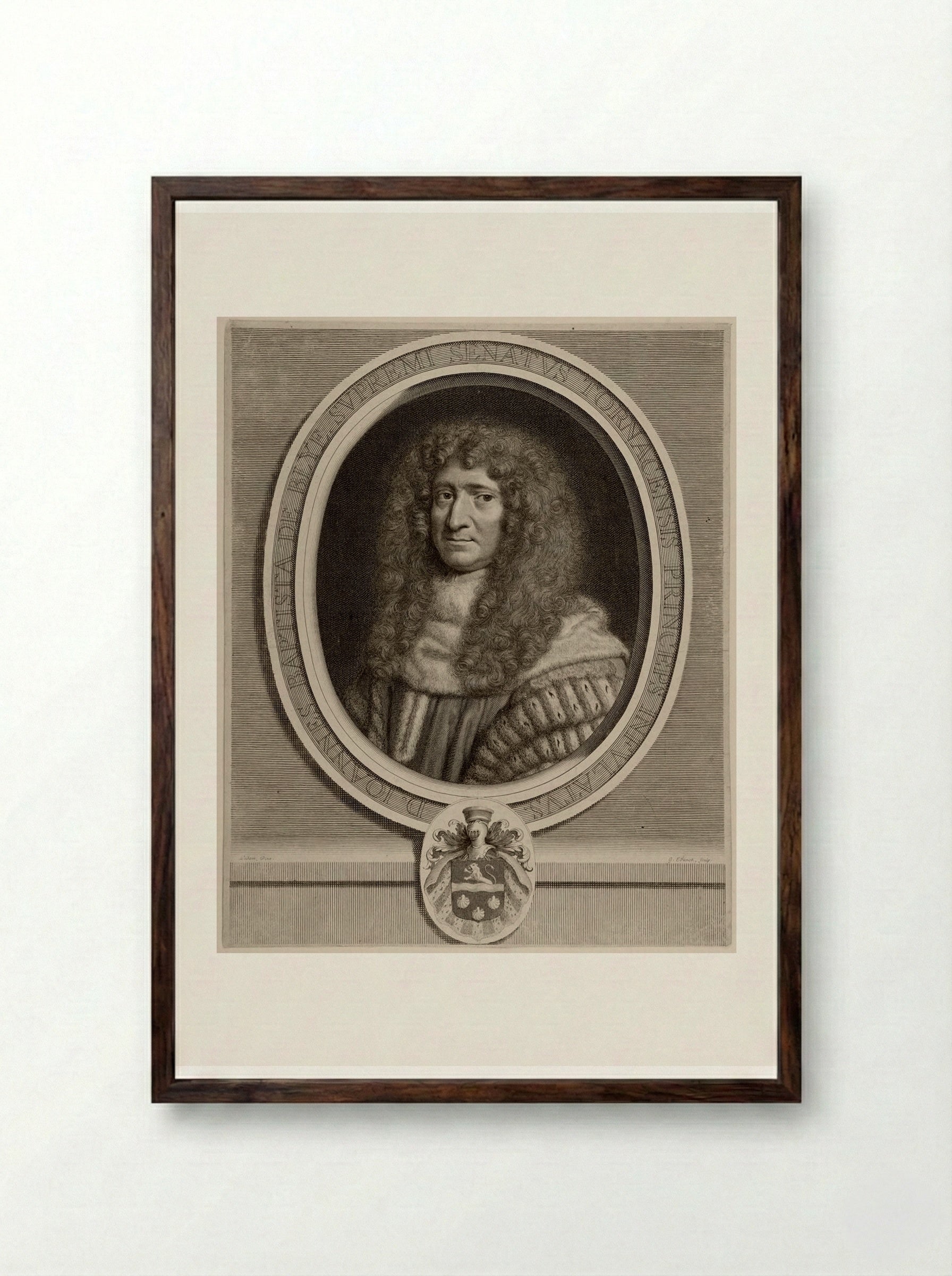 Jean-Baptiste de Blye - Gérard Edelinck - Framed Print Dark Wood