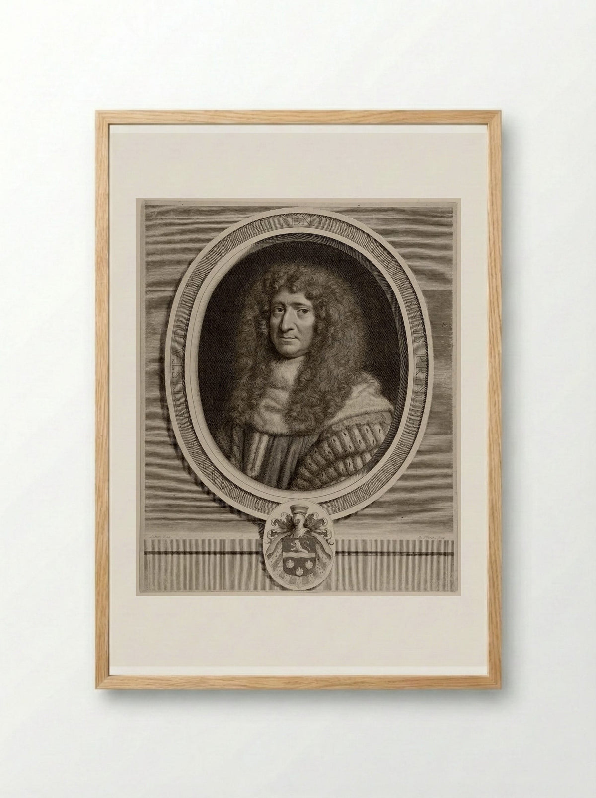 Jean-Baptiste de Blye - Gérard Edelinck - Framed Print Wood