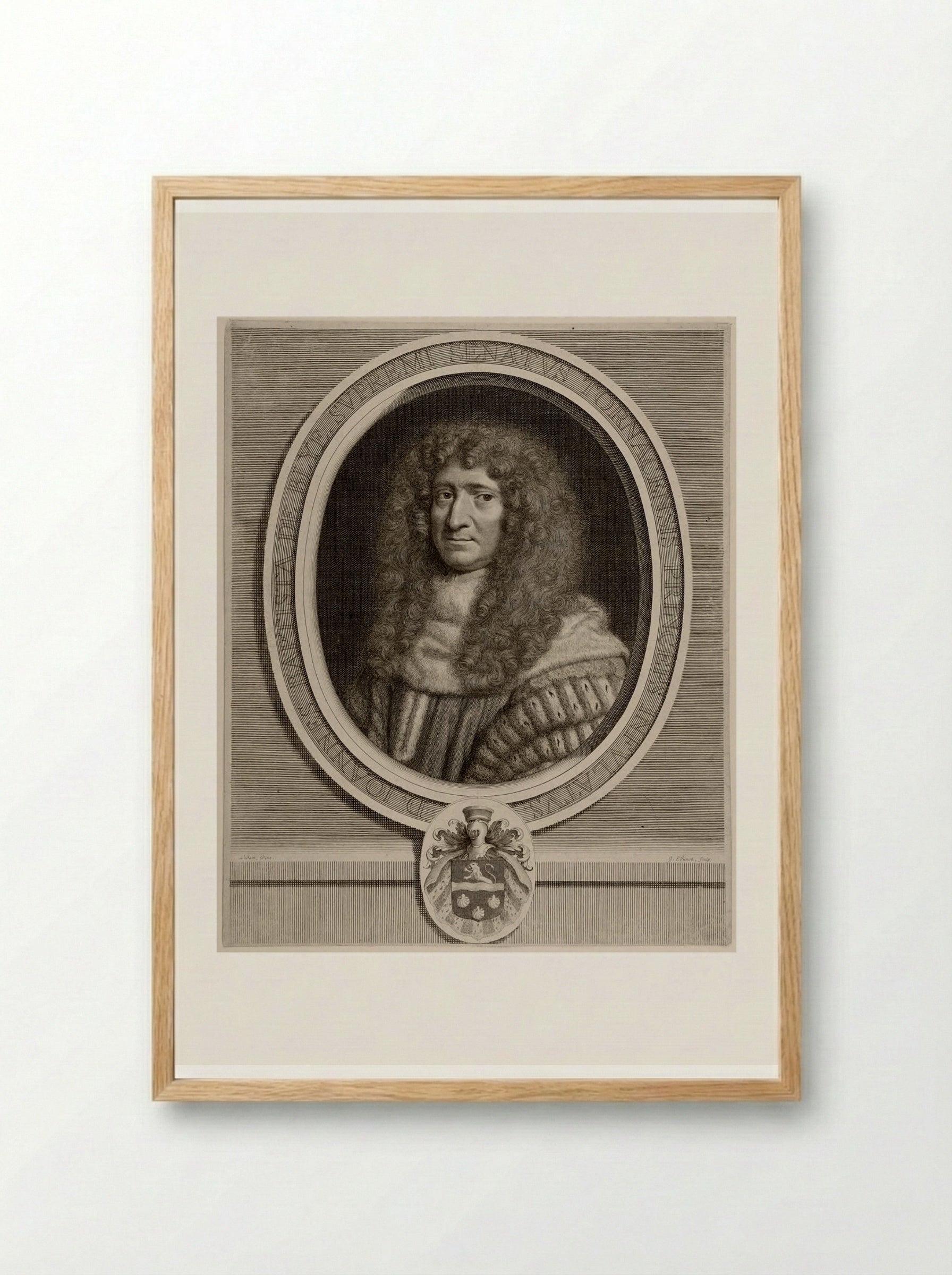Jean-Baptiste de Blye - Gérard Edelinck - Framed Print Wood