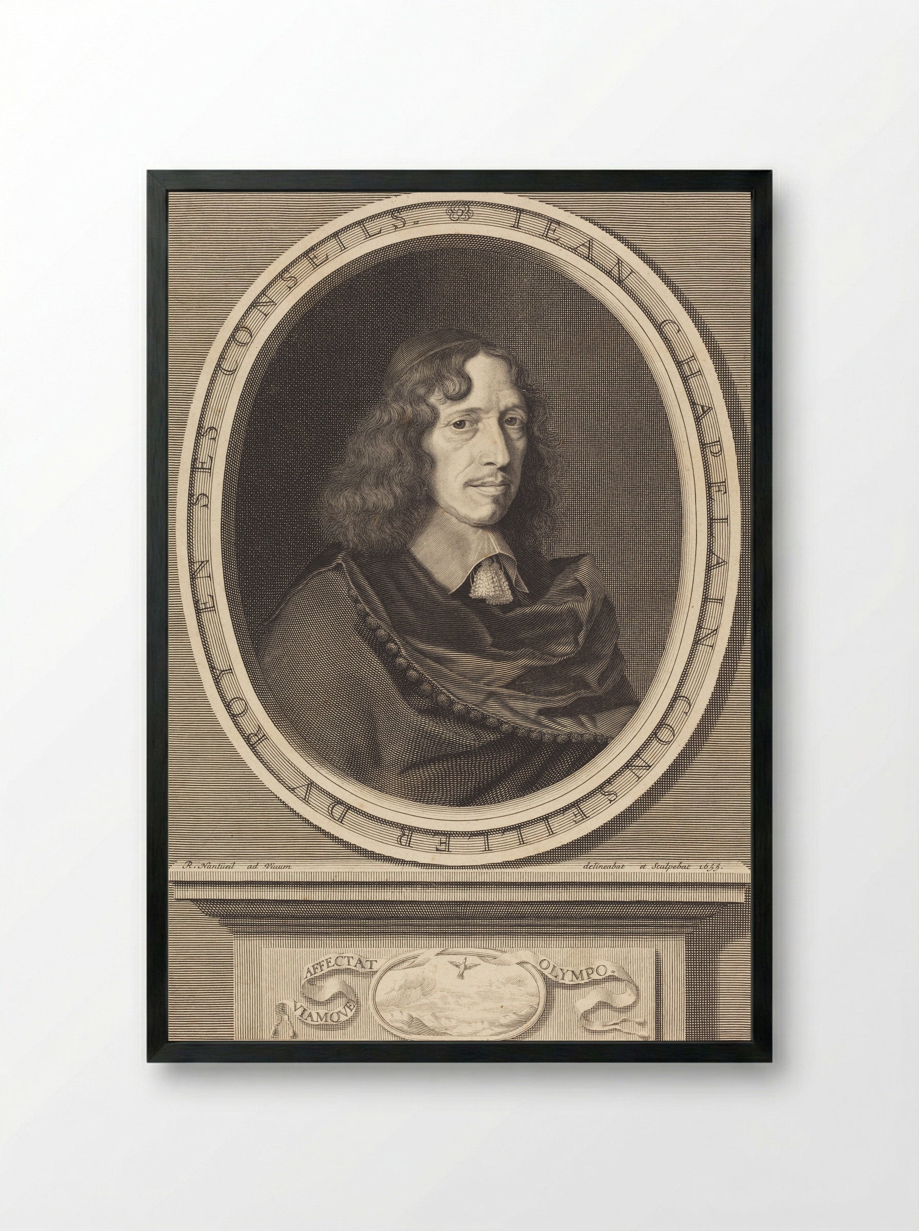 Jean Chapelain - Robert Nanteuil - Framed Print Black