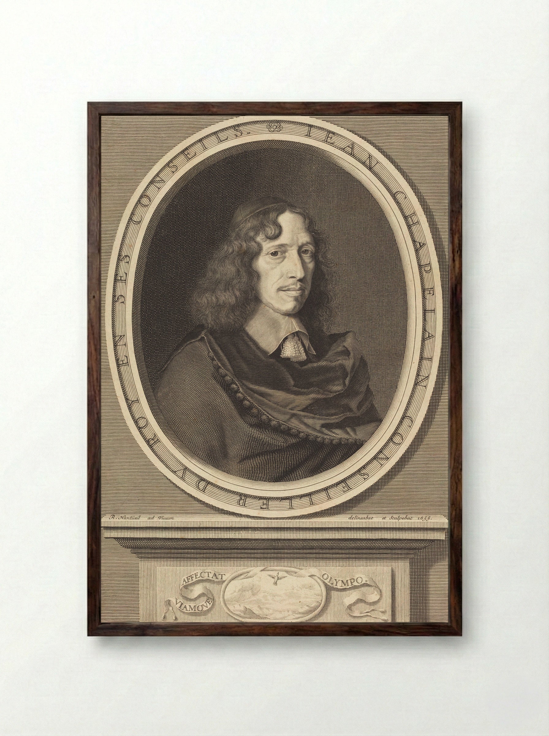 Jean Chapelain - Robert Nanteuil - Framed Print Dark Wood