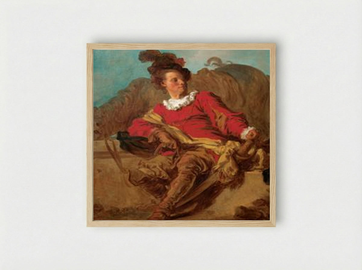 Jean Claude Richard, Abbot of Saint-Non - Jean-Honore Fragonard - Framed Print Wood