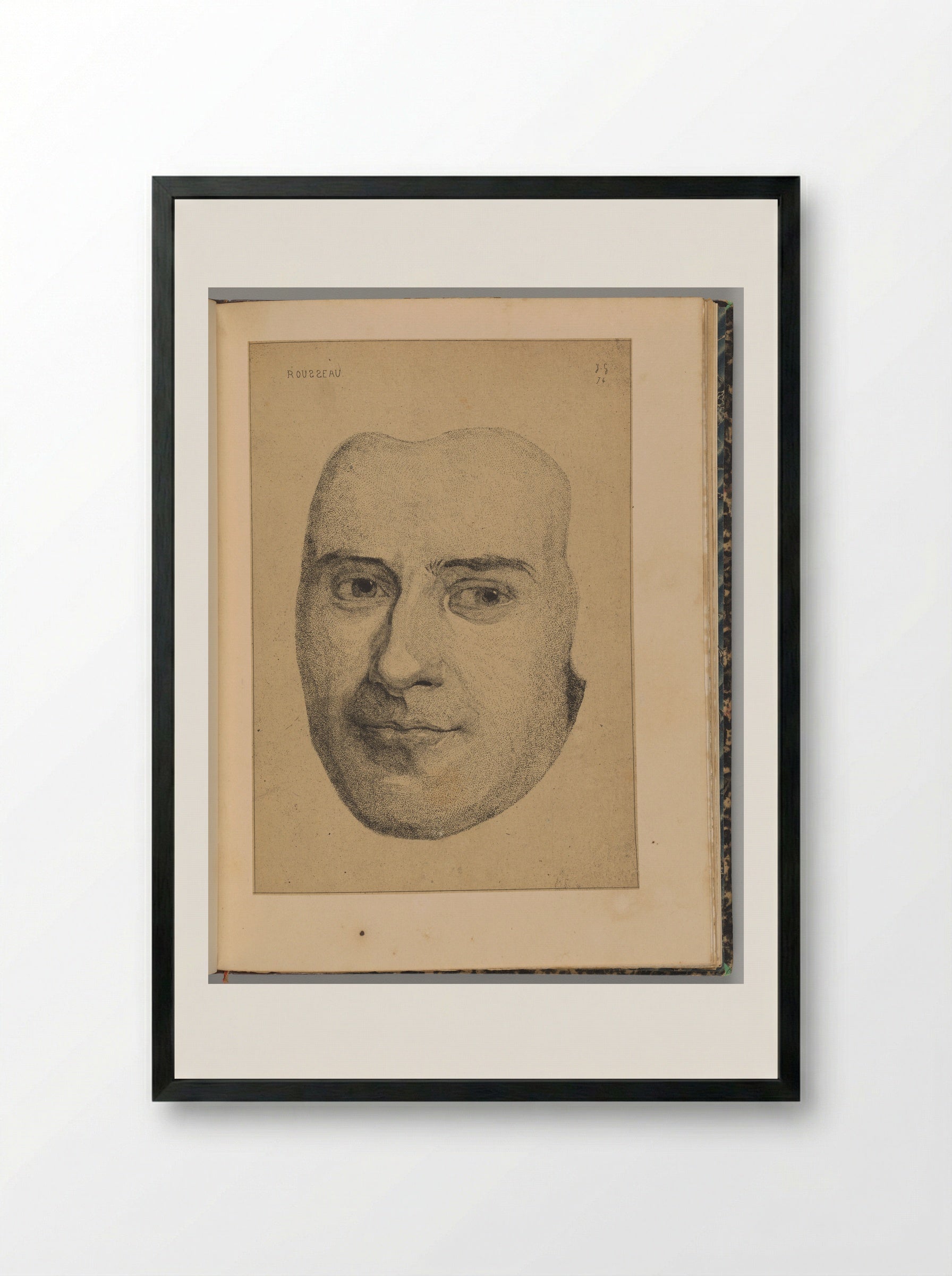 Jean-Jacques Rousseau - Jules de Goncourt - Framed Print Black