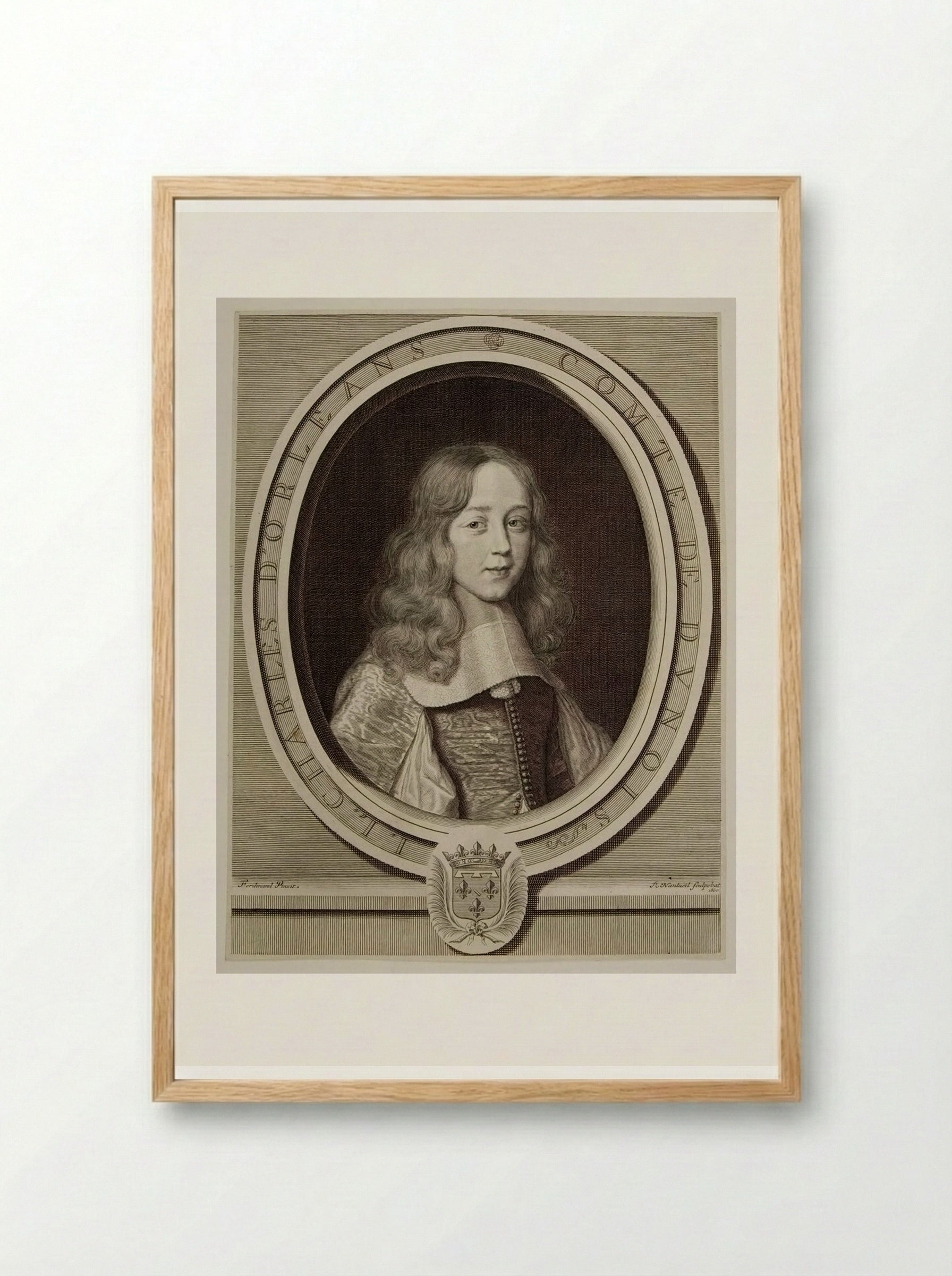 Jean-Louis-Charles d'Orleans-Longueville, Comte de Dunois - Robert Nanteuil - Framed Print Wood